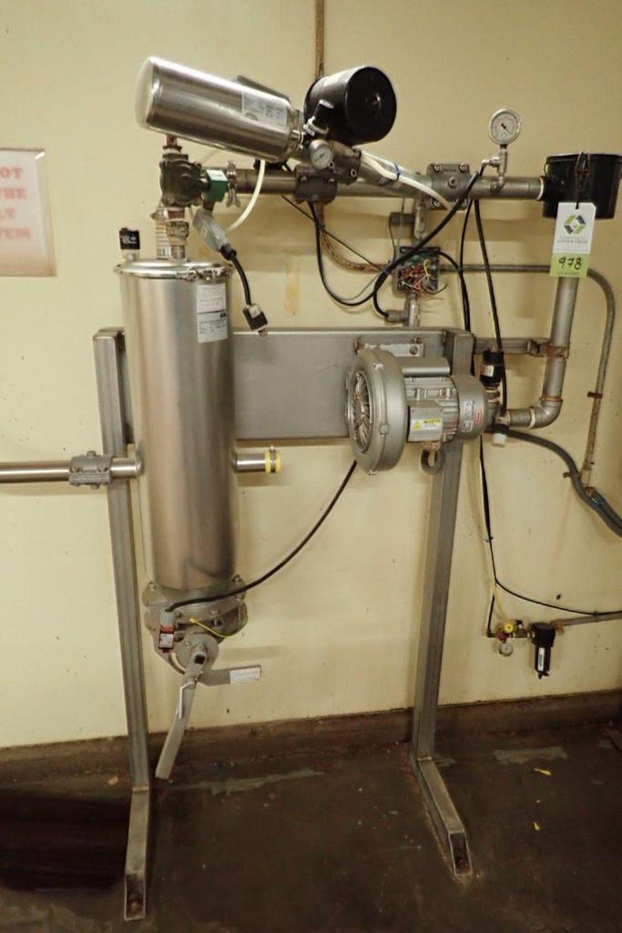 Azo salt brine pump, with SS filter and mild steel control panel. **Rigging Fee: $150** - Image 2 of 11