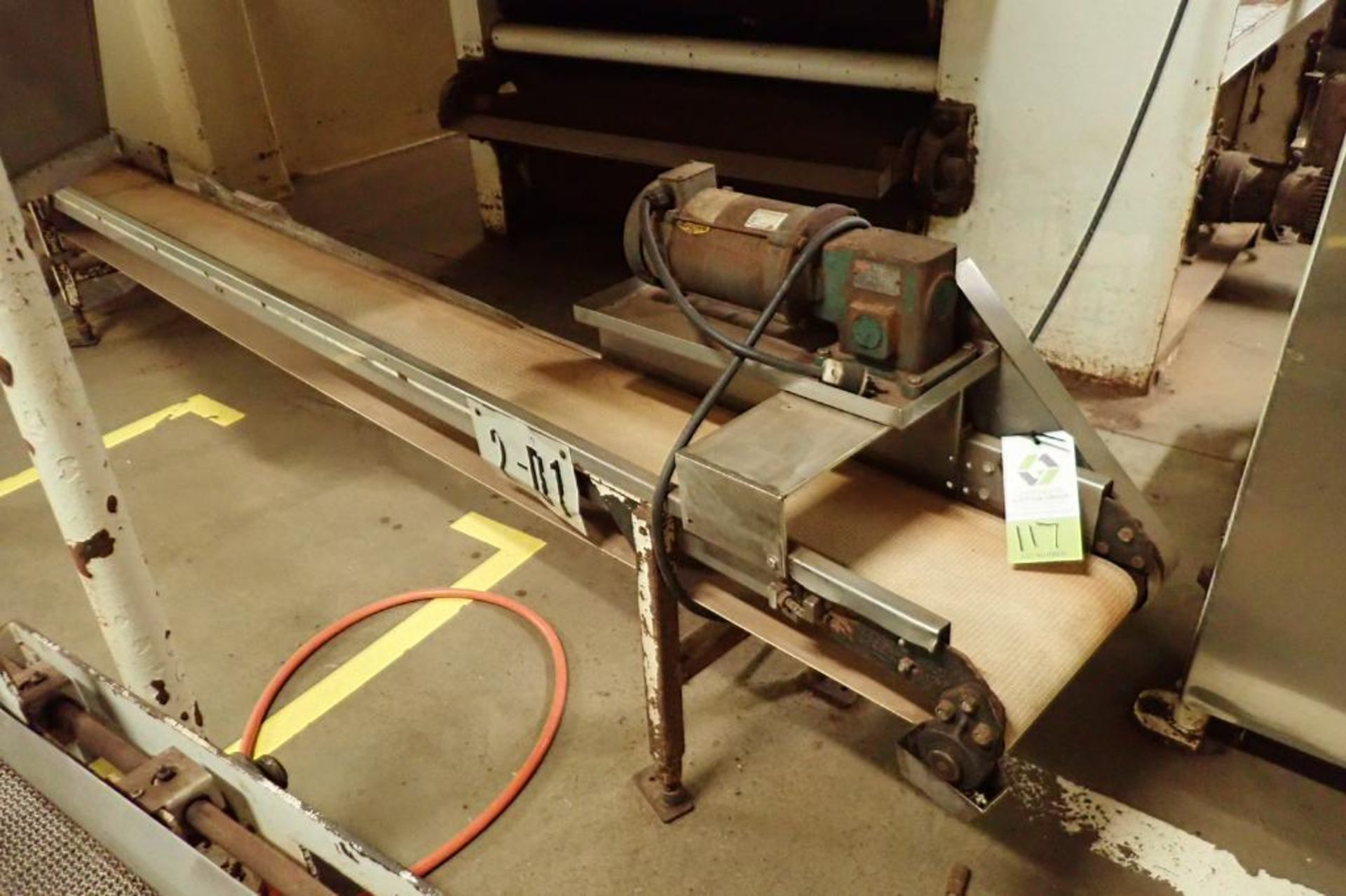 Mild steel belt conveyor, 10 ft. long x 12 in. wide x 24 in. tall. **Rigging Fee: $200** - Image 5 of 5