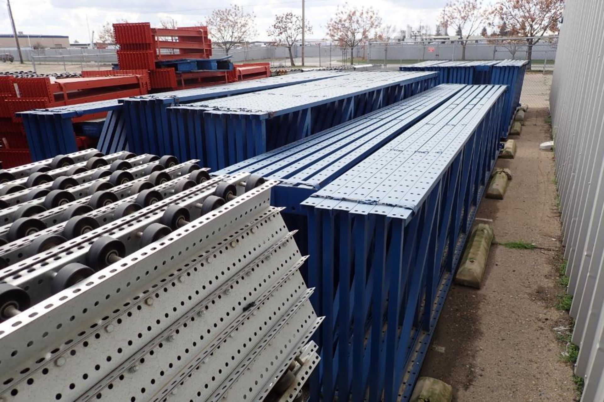 Bolt together heavy duty flow racking, approx.(200) 24 ft. tall x 44 in. wide uprights, 3 in. C-chan - Image 35 of 37
