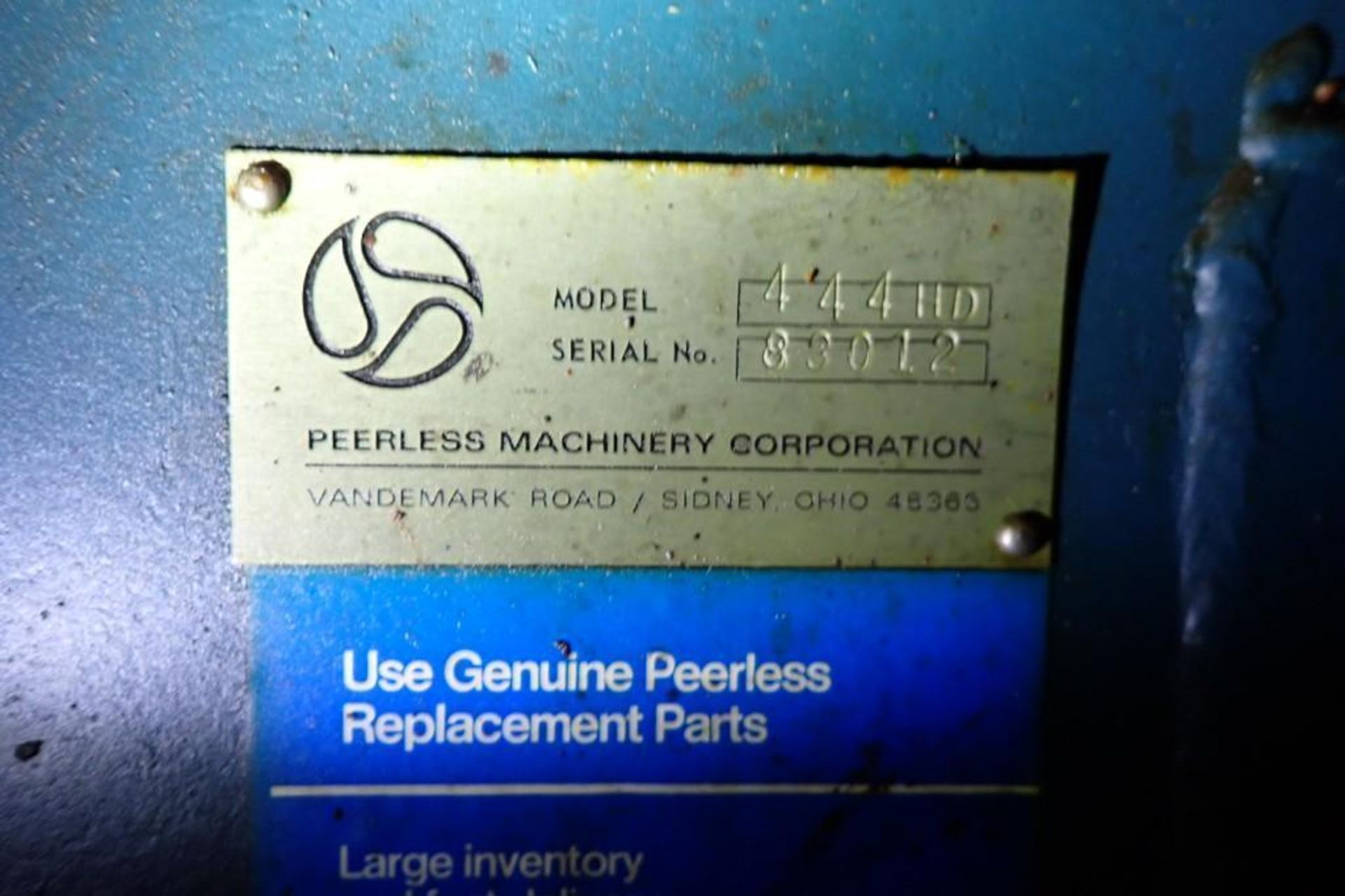 Peerless roller bar mixer, Model 444 HD, SN:83012. **Rigging Fee: $1500** - Image 15 of 17