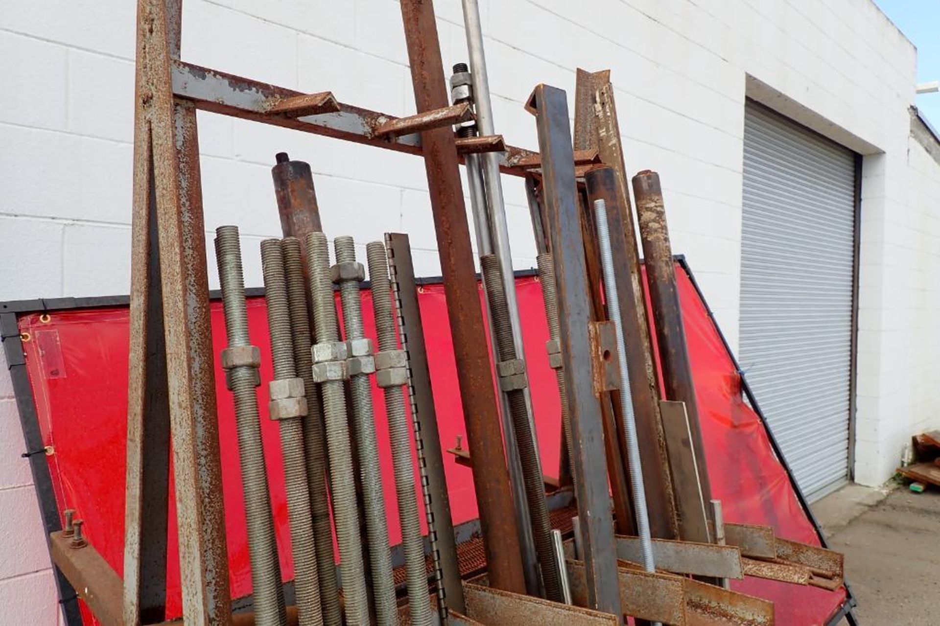 (2) A-frame racks with mild steel and stainless steel inventory. **Rigging Fee: $400** - Image 11 of 16