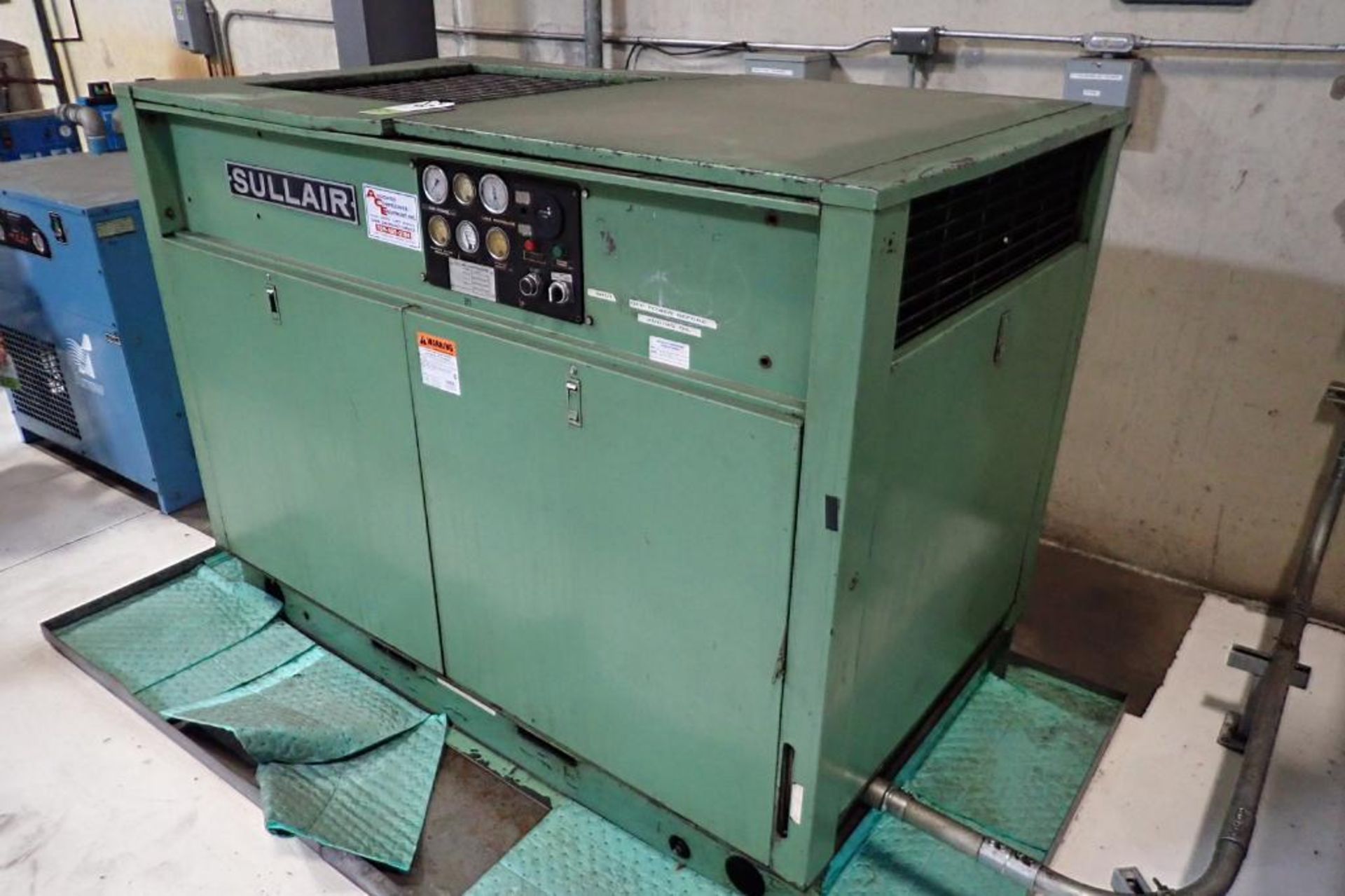 Sullair rotary screw air compressor, Model 12B-50H, SN 003-60825, 41,000 hours, rated max press. 115 - Image 2 of 8