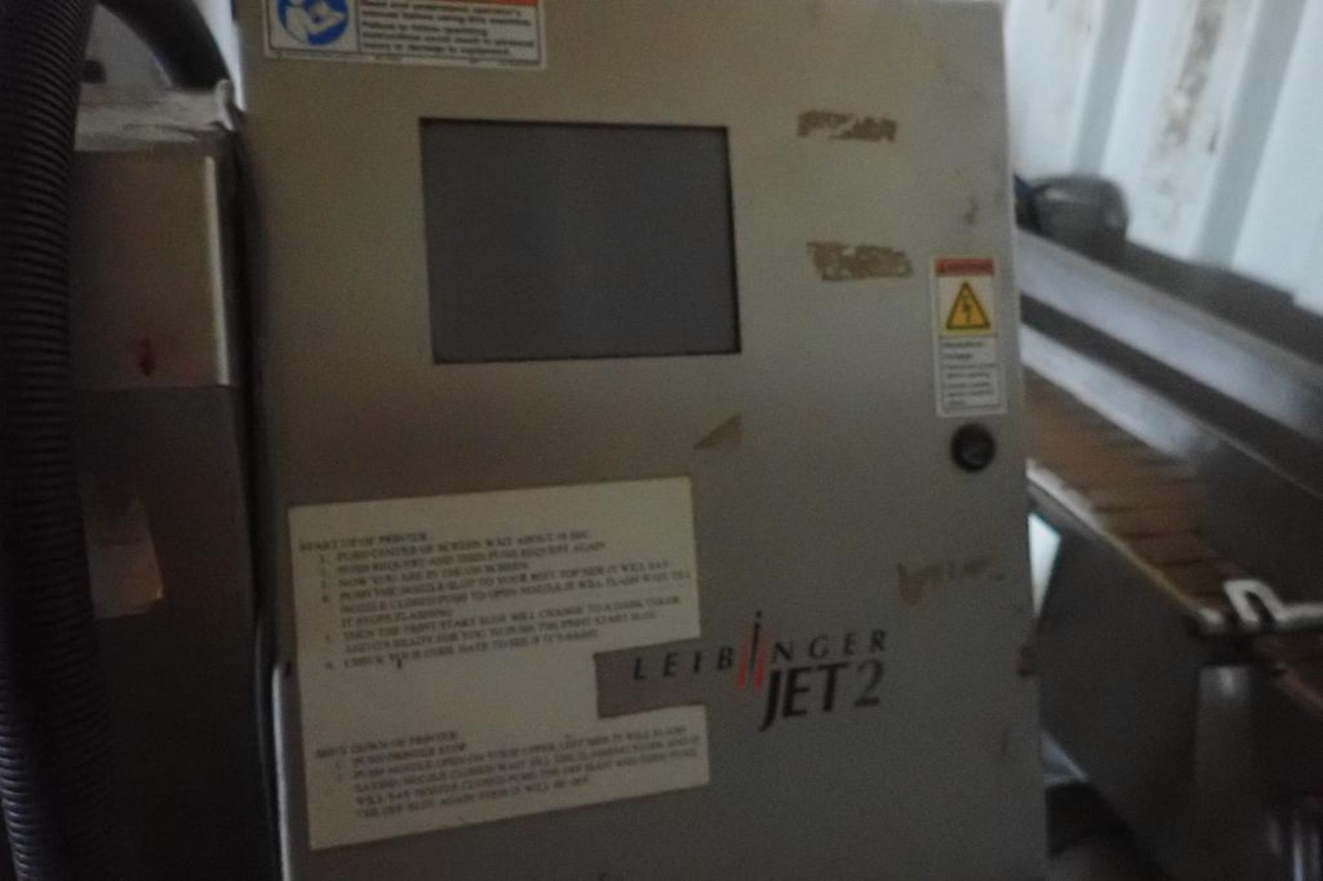 Leibinger Ink Jet Coder, Model Jet 2, on cart. **Rigging Fee: $50** - Image 3 of 4