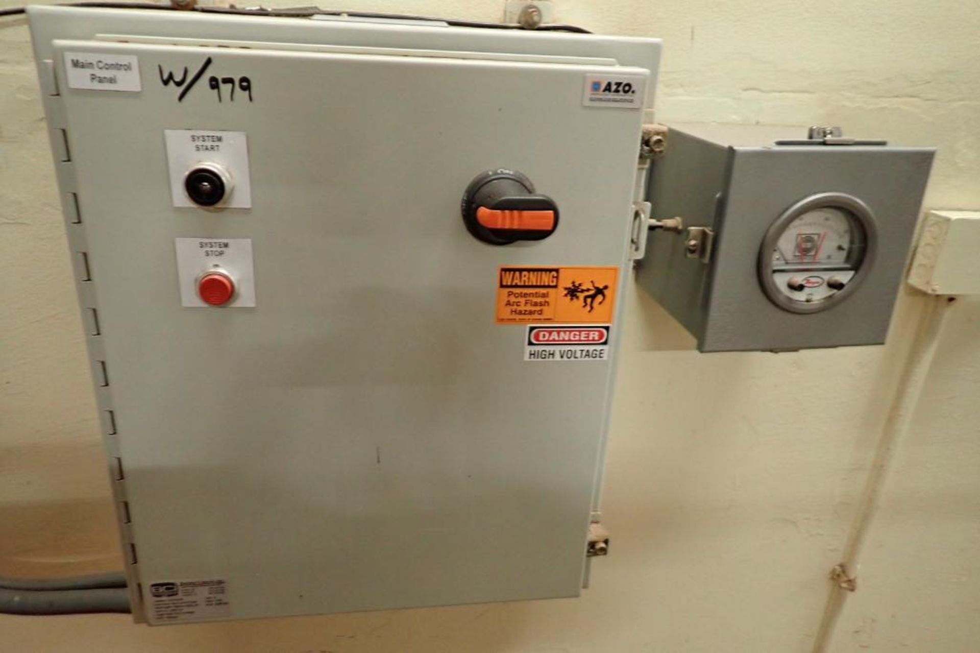 Azo salt brine pump, with SS filter and mild steel control panel. **Rigging Fee: $150** - Image 9 of 11
