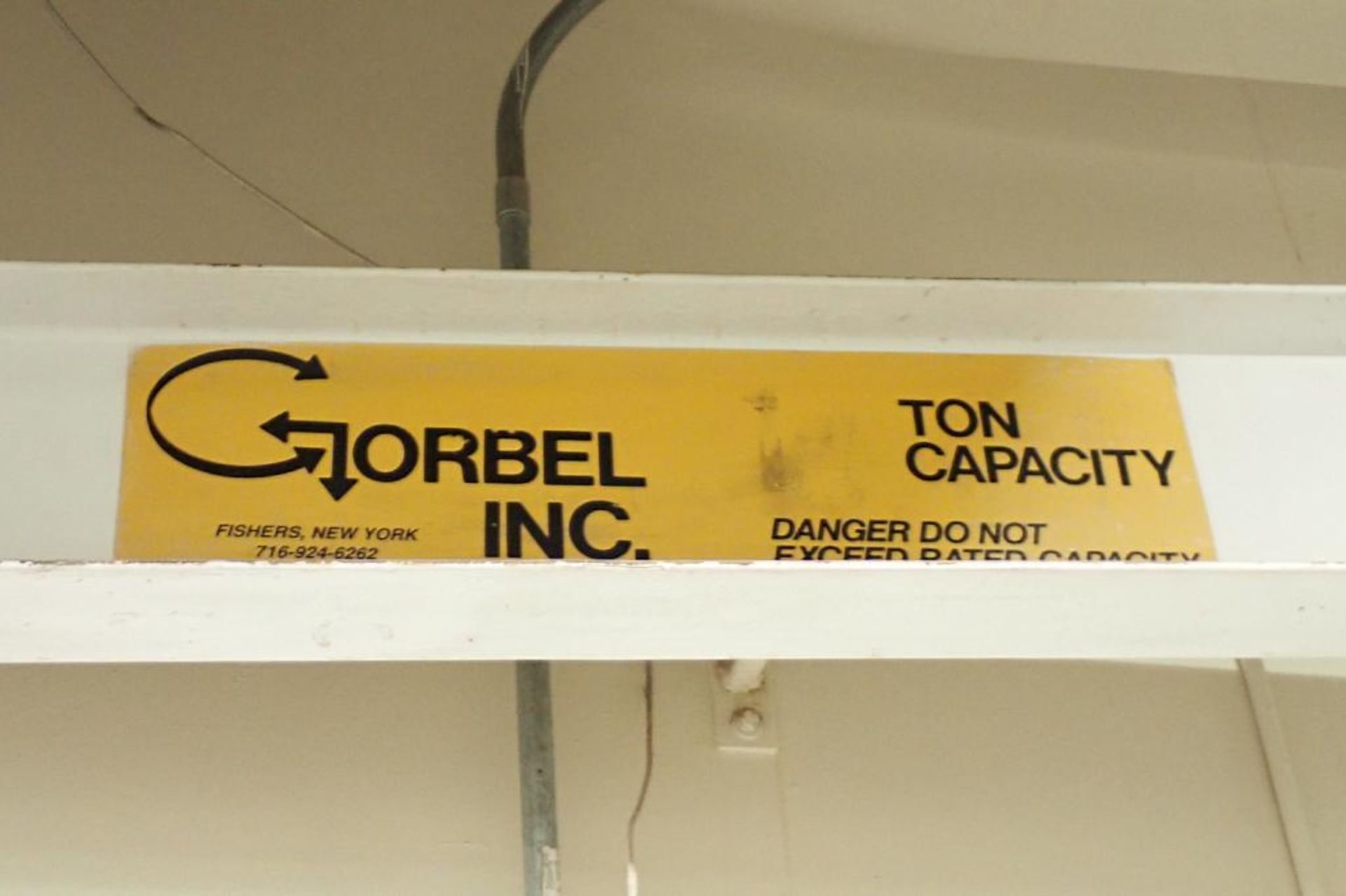 Gorbel 13 ft. wall mount crane, 2,000 lb. capacity with Dayton electric chain hoist.. **Rigging Fee: - Image 5 of 5