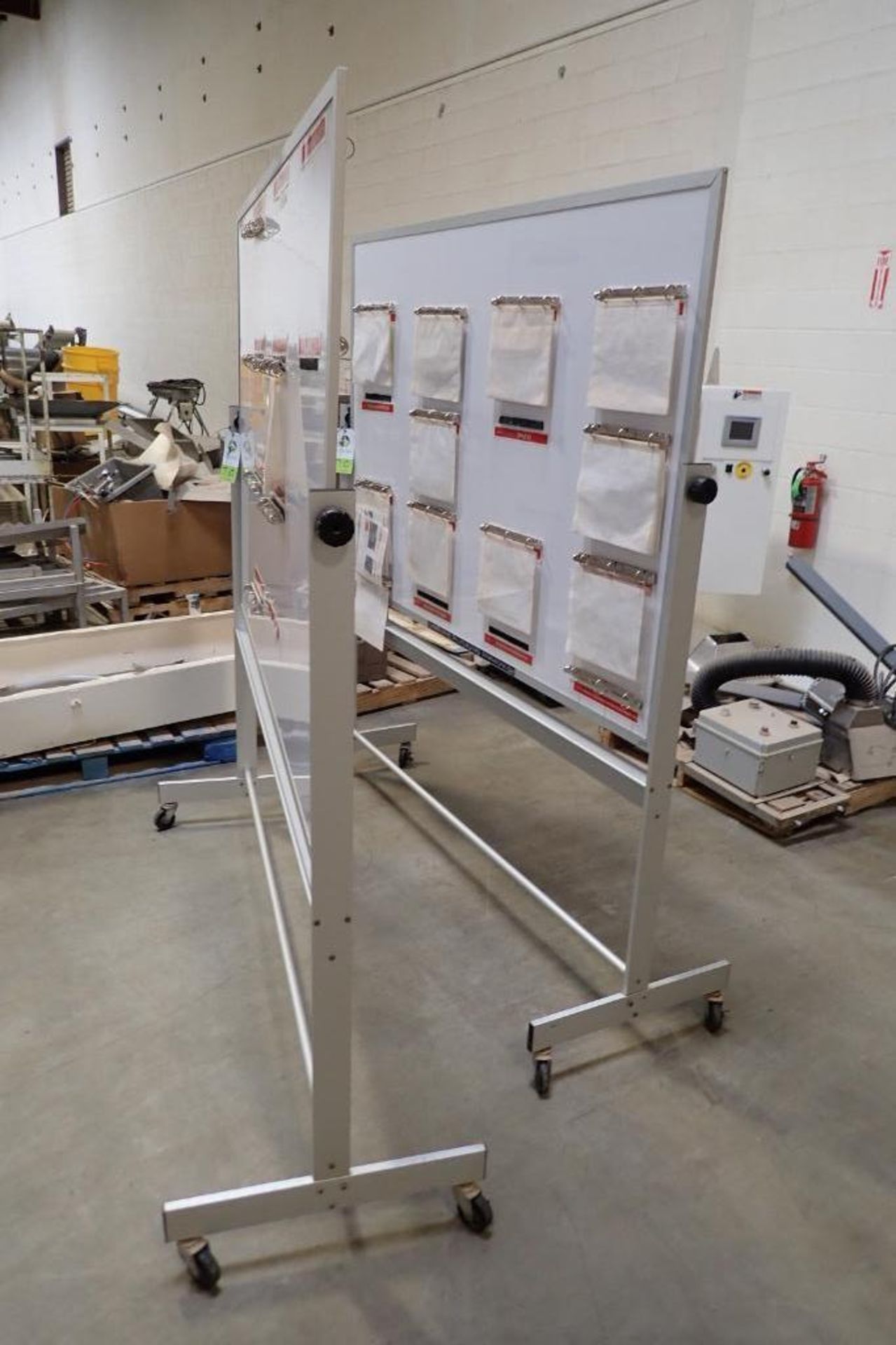 (2) Best Rite production white boards, aluminum frames, double sided, on wheels. **Rigging Fee: $50* - Image 3 of 3