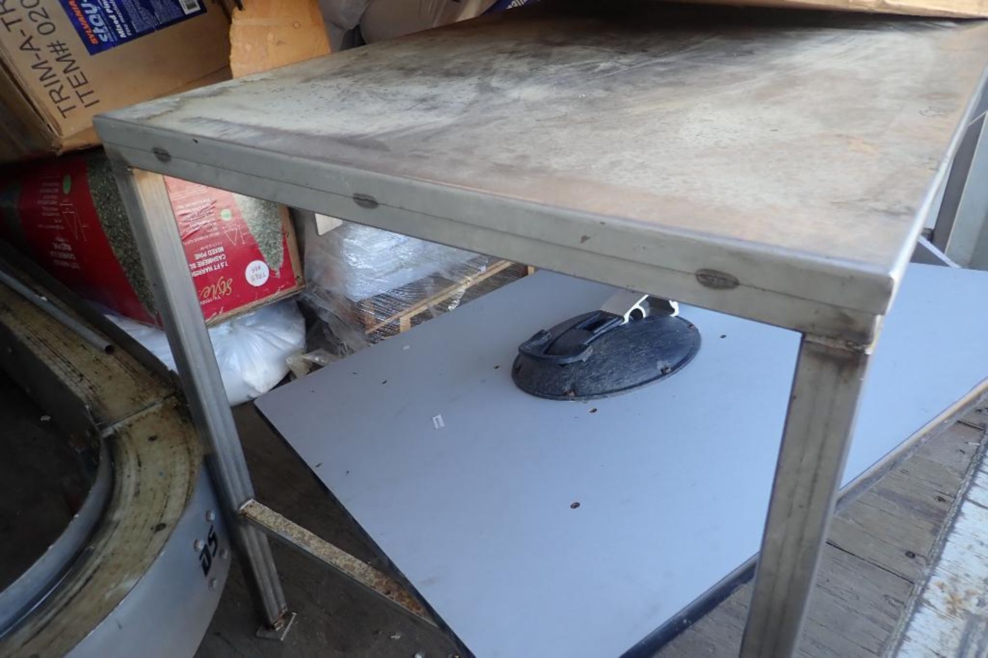 SS table, 60 in. long x 30 in. wide x 33 in. tall. **Rigging Fee: $50** - Image 3 of 3