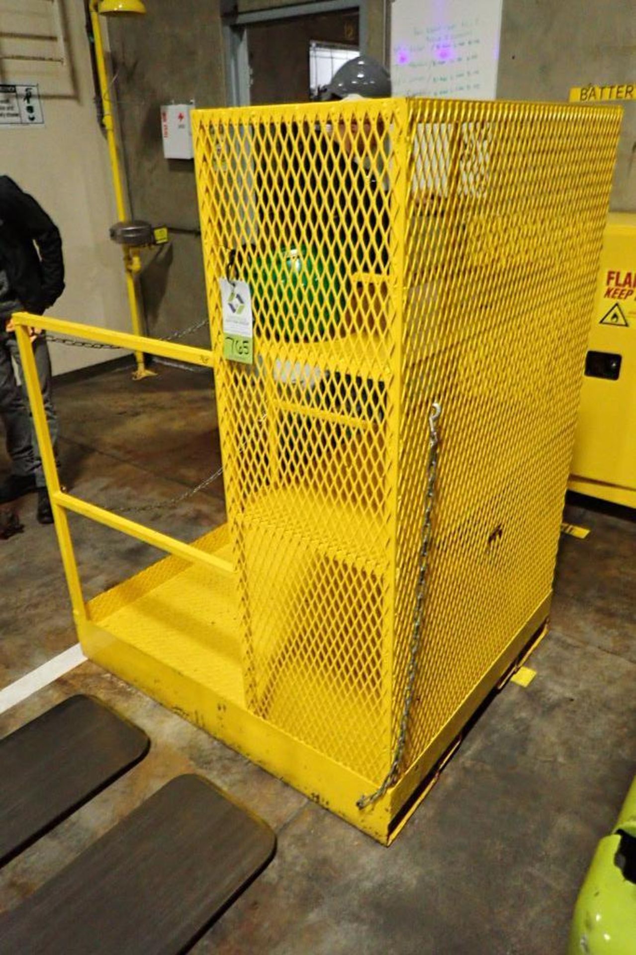 Mild steel man lift basket for fork lift, 1,000 lb. cap.. **Rigging Fee: $25** - Image 4 of 4