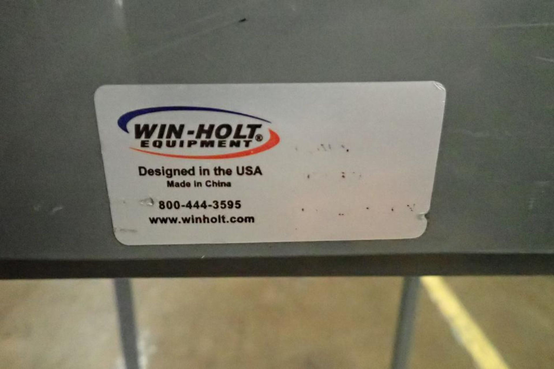 Win-Holt mild steel shipping desk on casters. **Rigging Fee: $10** - Image 4 of 4