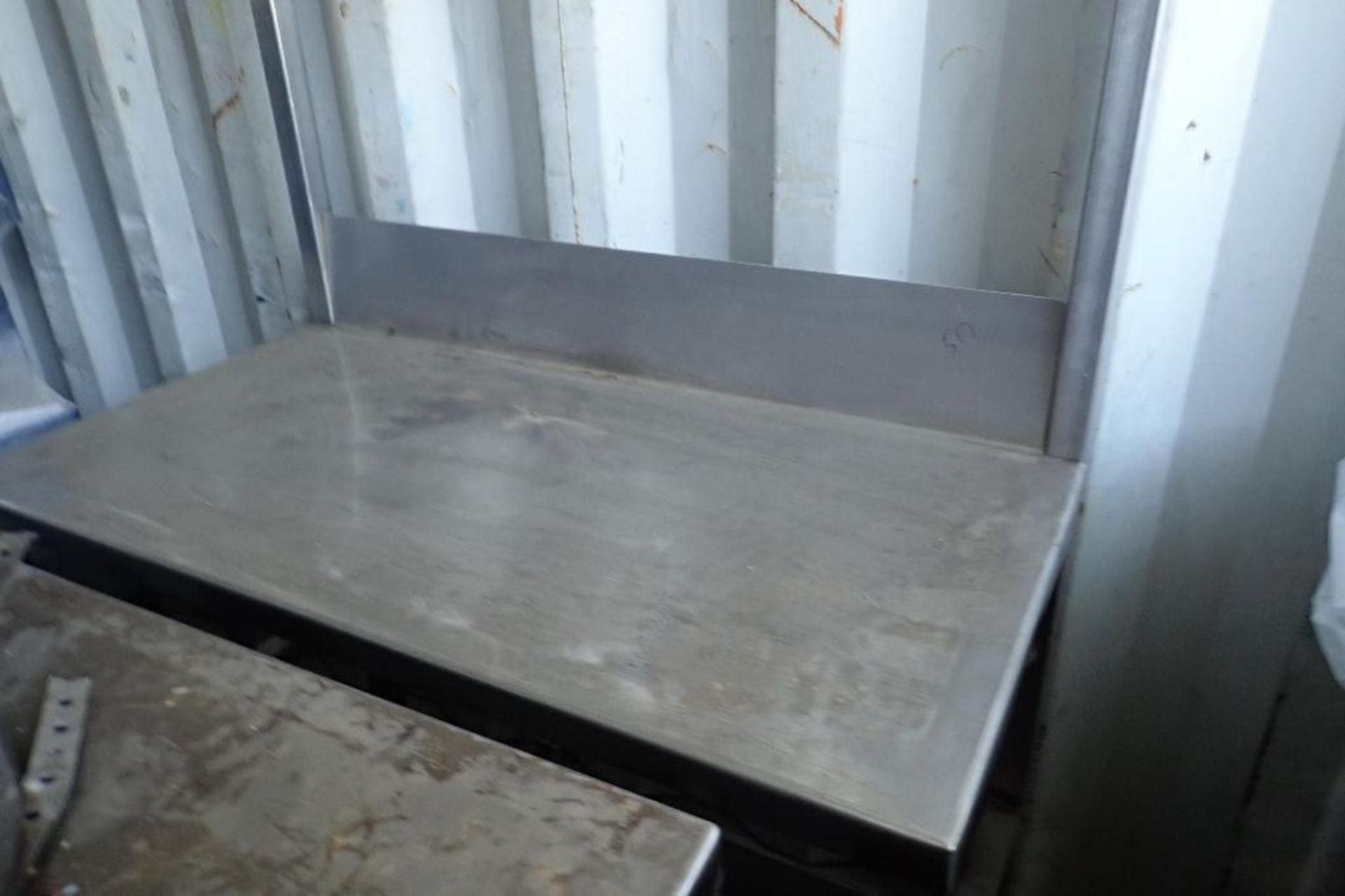 SS table 40 in. long x 20 in. wide x 30 in. tall. **Rigging Fee: $50** - Image 2 of 3