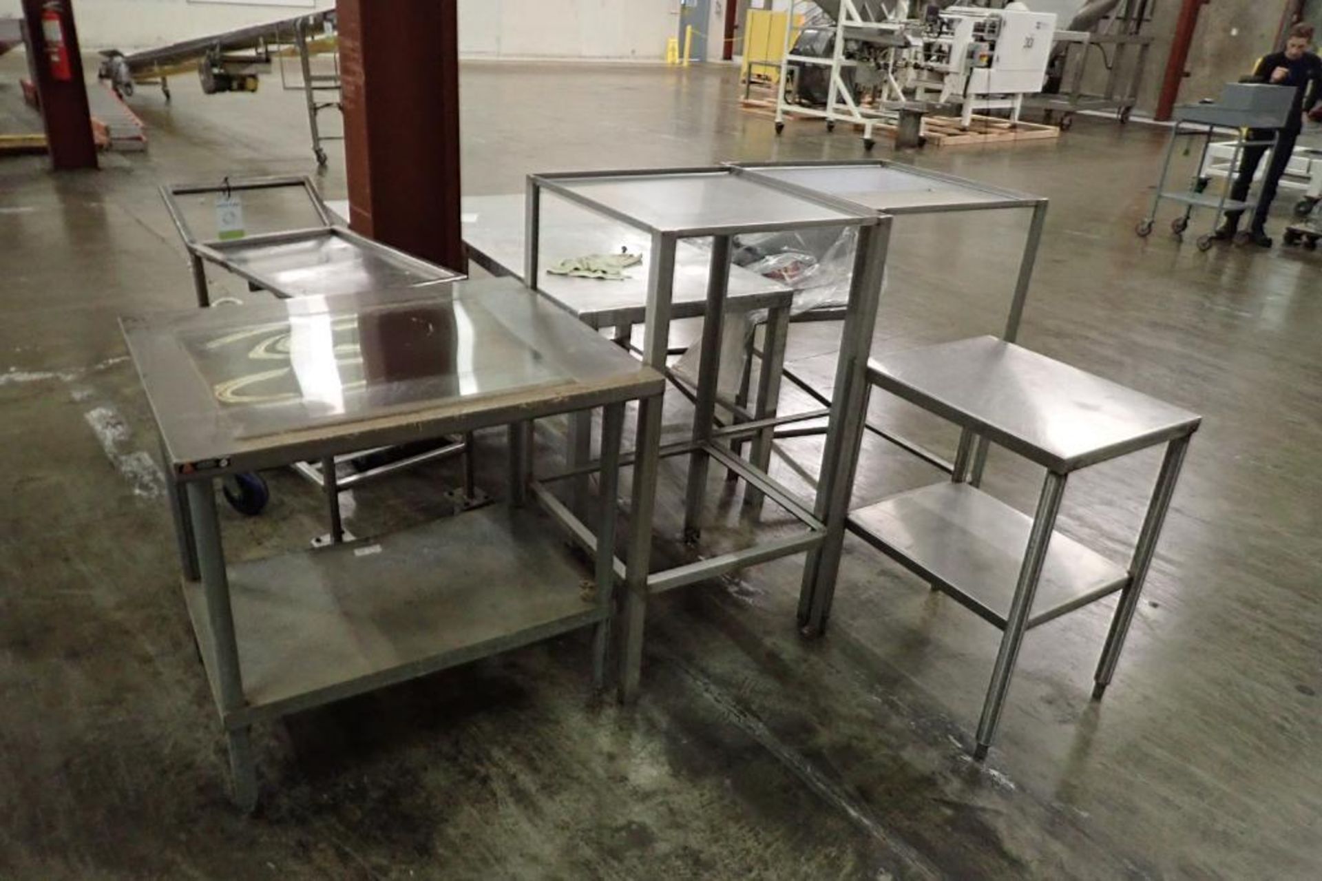Lot of assorted SS tables. **Rigging Fee: $150** - Image 3 of 4