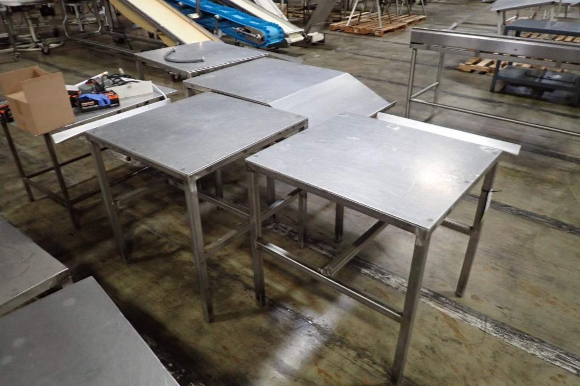 Lot of assorted SS tables. **Rigging Fee: $350** - Image 5 of 6