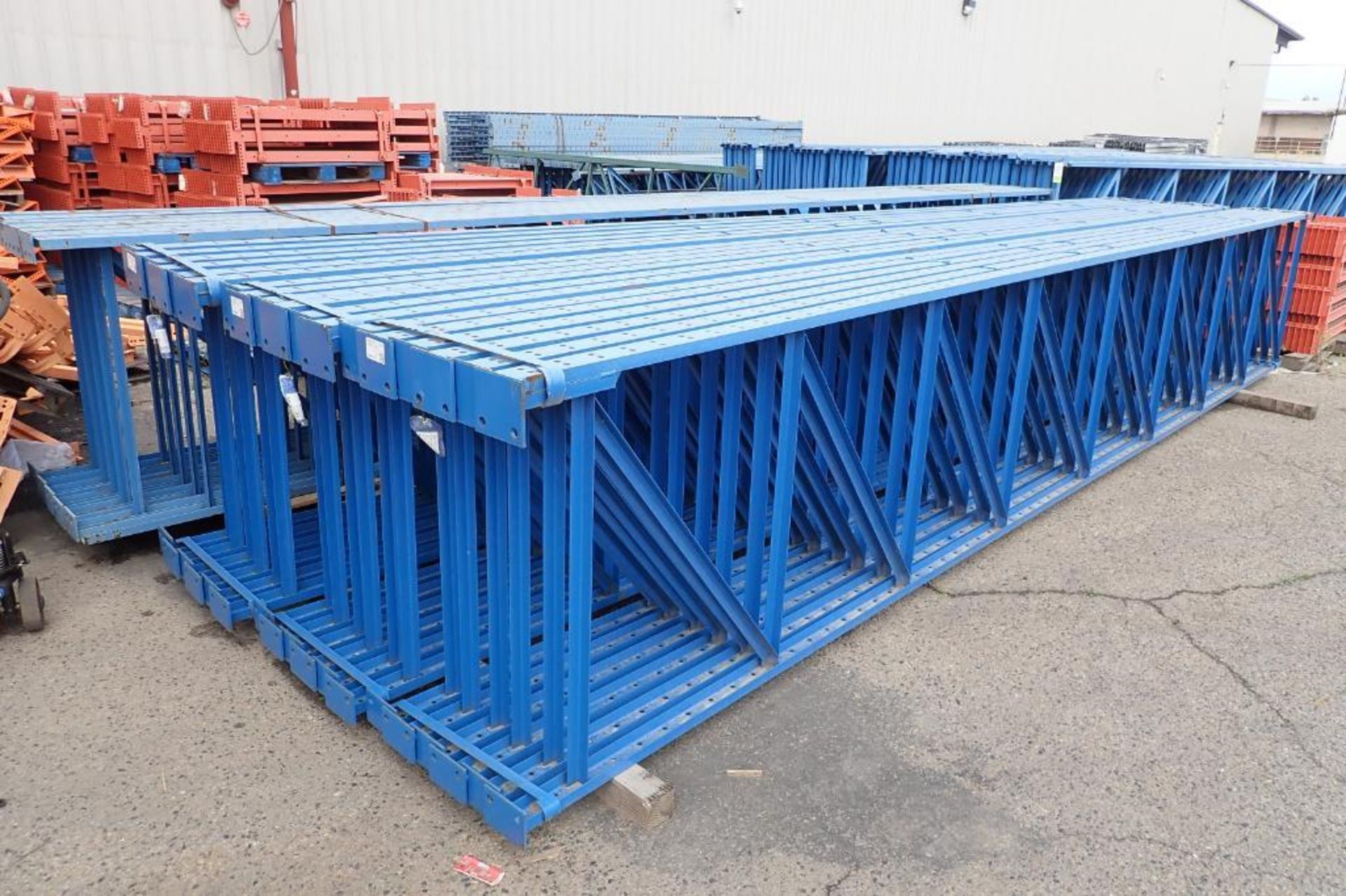 Bolt together heavy duty flow racking, approx.(200) 24 ft. tall x 44 in. wide uprights, 3 in. C-chan - Image 10 of 37