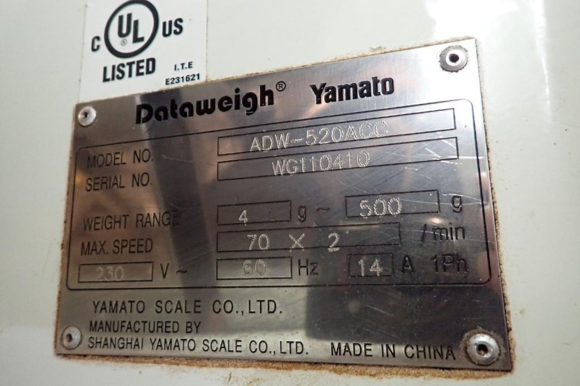 Yamato 20-head scale, Model ADW-520ACC, SN WG110410, range 4g to 500g, speed 70x2 per min, 2 drops. - Image 10 of 10