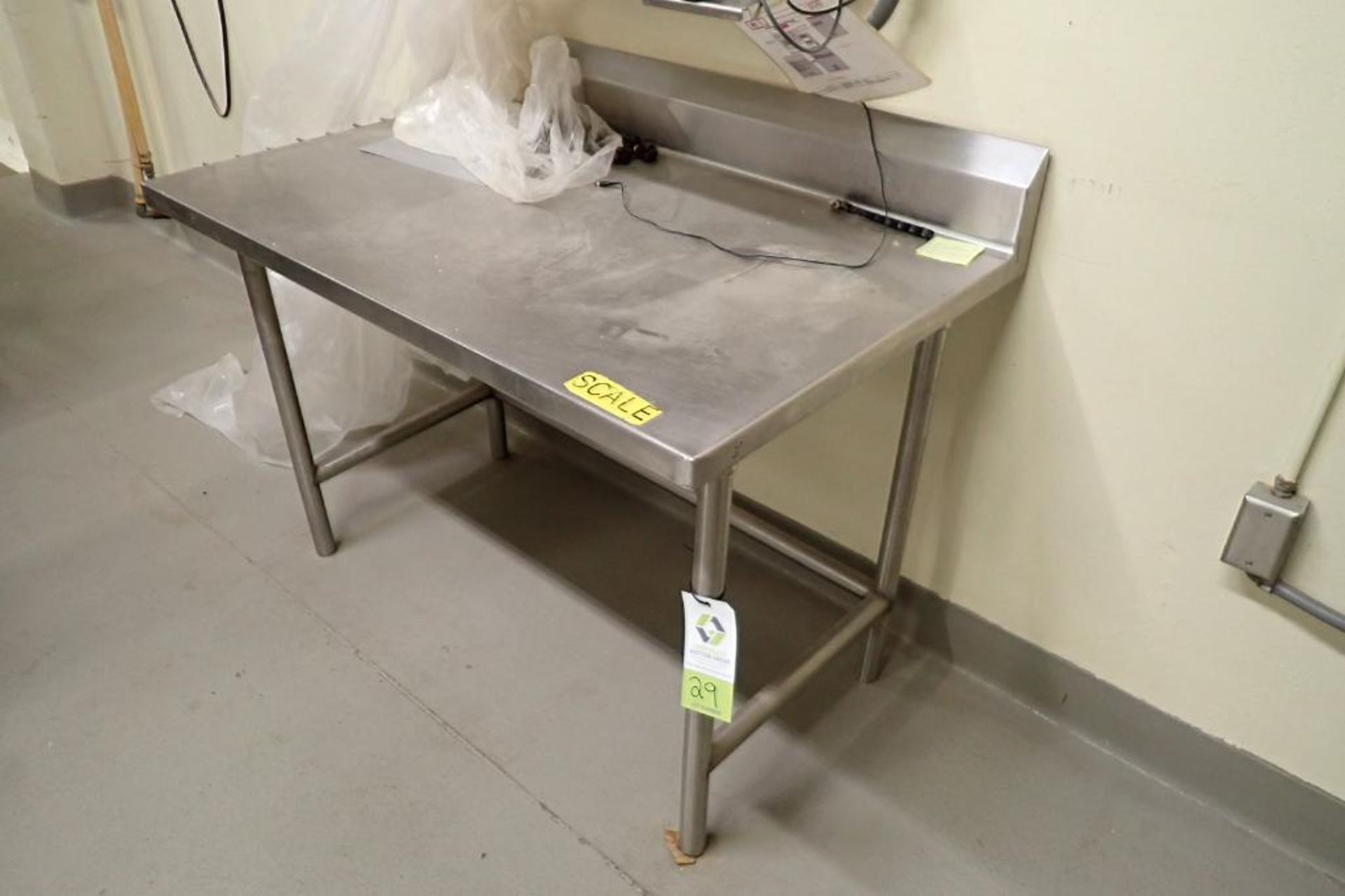SS table, 48 in. long x 30 in. wide x 36 in. tall.. **Rigging Fee: $50** - Image 2 of 2