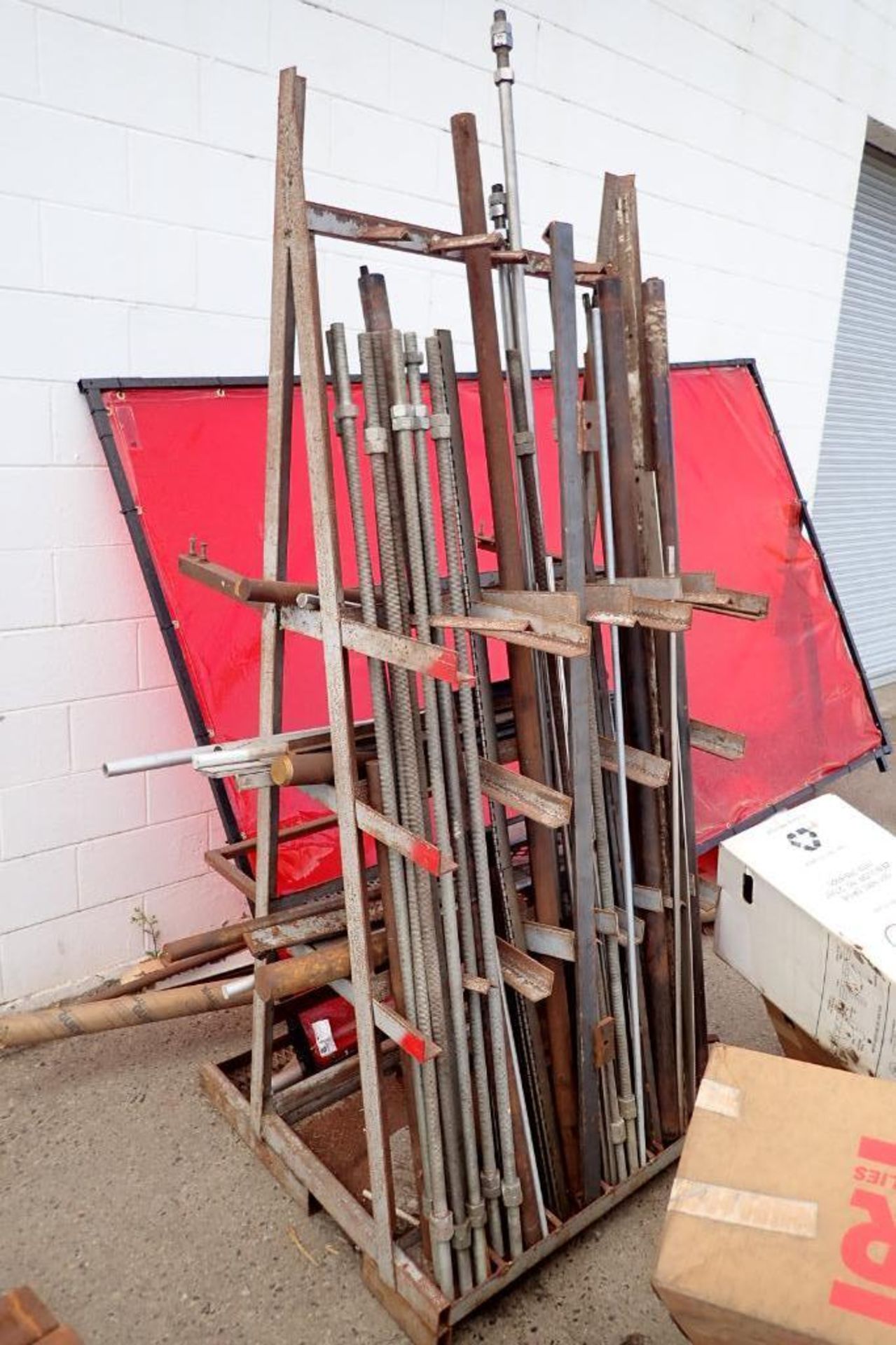 (2) A-frame racks with mild steel and stainless steel inventory. **Rigging Fee: $400** - Image 10 of 16