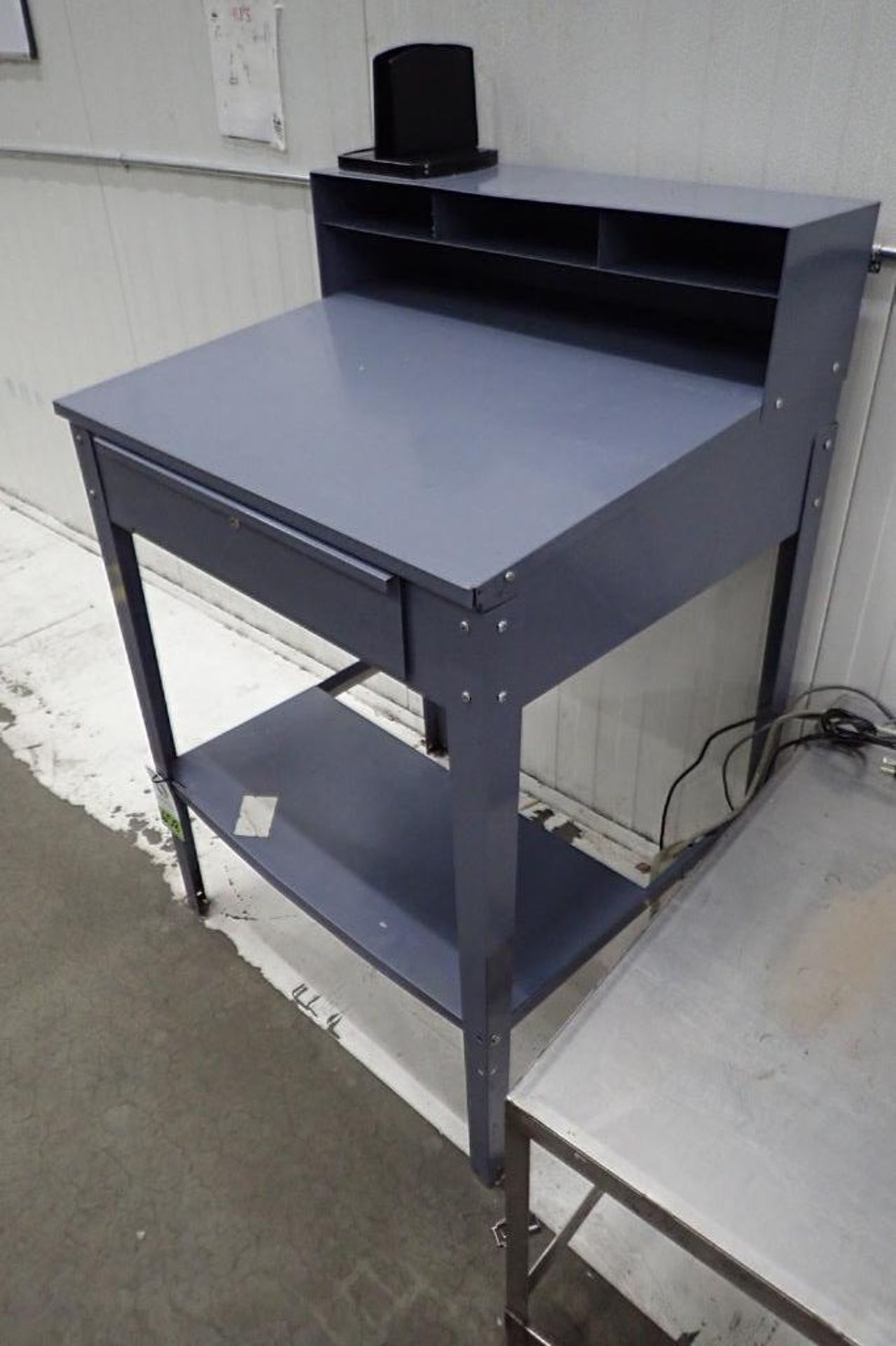 Win-Holt mild steel shipping desk, 35 in. wide, no wheels. **Rigging Fee: $50** - Image 3 of 3