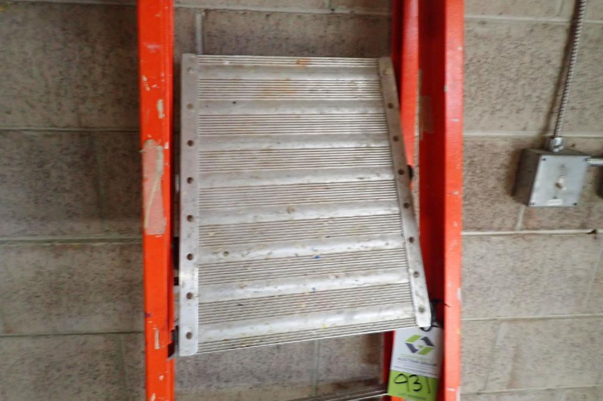 Louisville 4 ft. platform fiberglass step ladder (orange). **Rigging Fee: $10** - Image 3 of 3