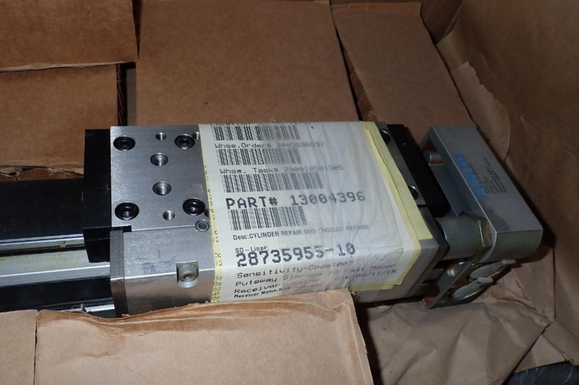 Consents of 4 shelves of assorted conveyor belting, actuated SS ball valve. **Rigging Fee: $300** - Image 19 of 21