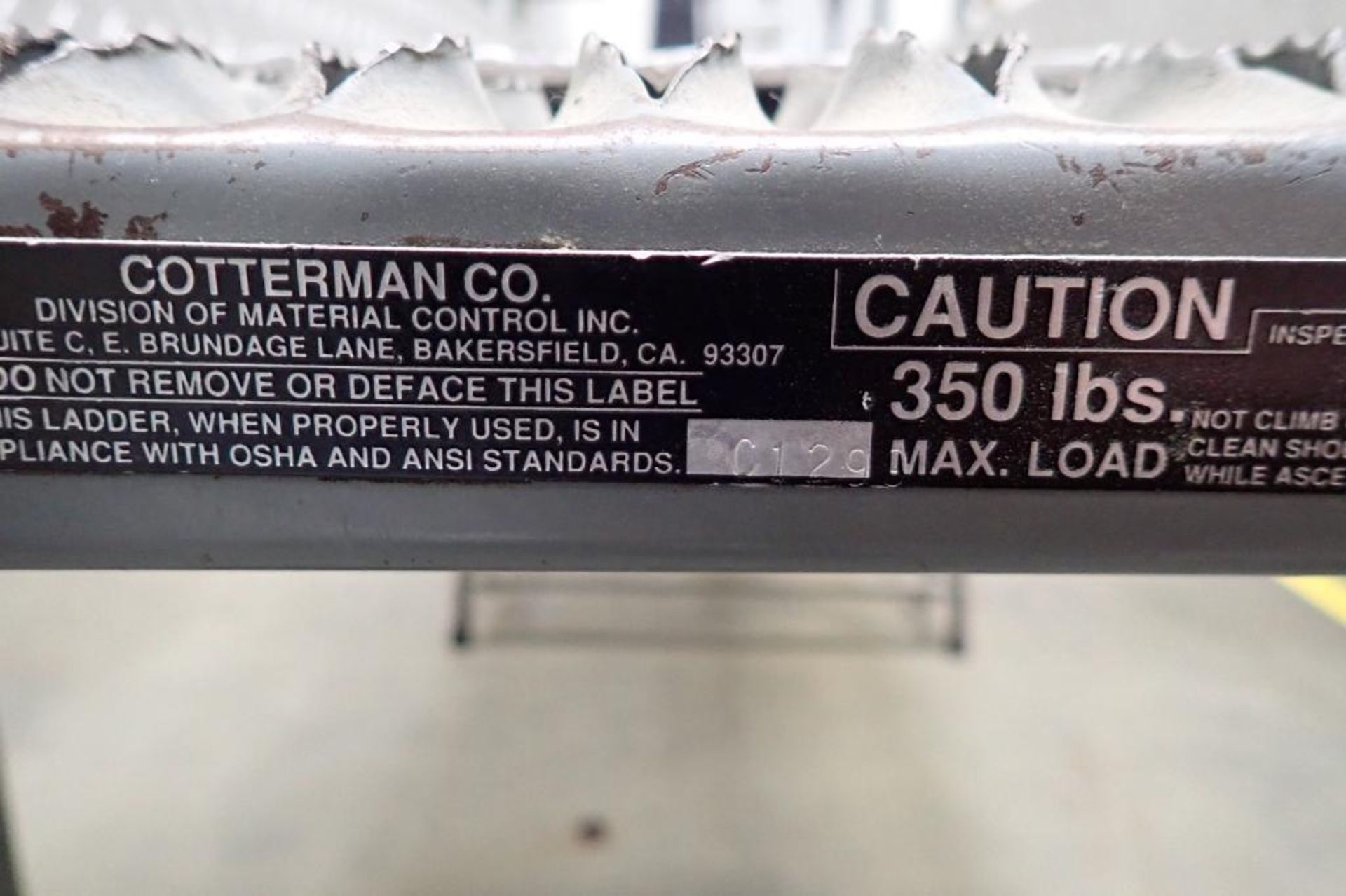(2) Cotterman 3-step mild steel steps made into conveyor crossover 43 in. wide clear x 30 in. tall.. - Image 3 of 3
