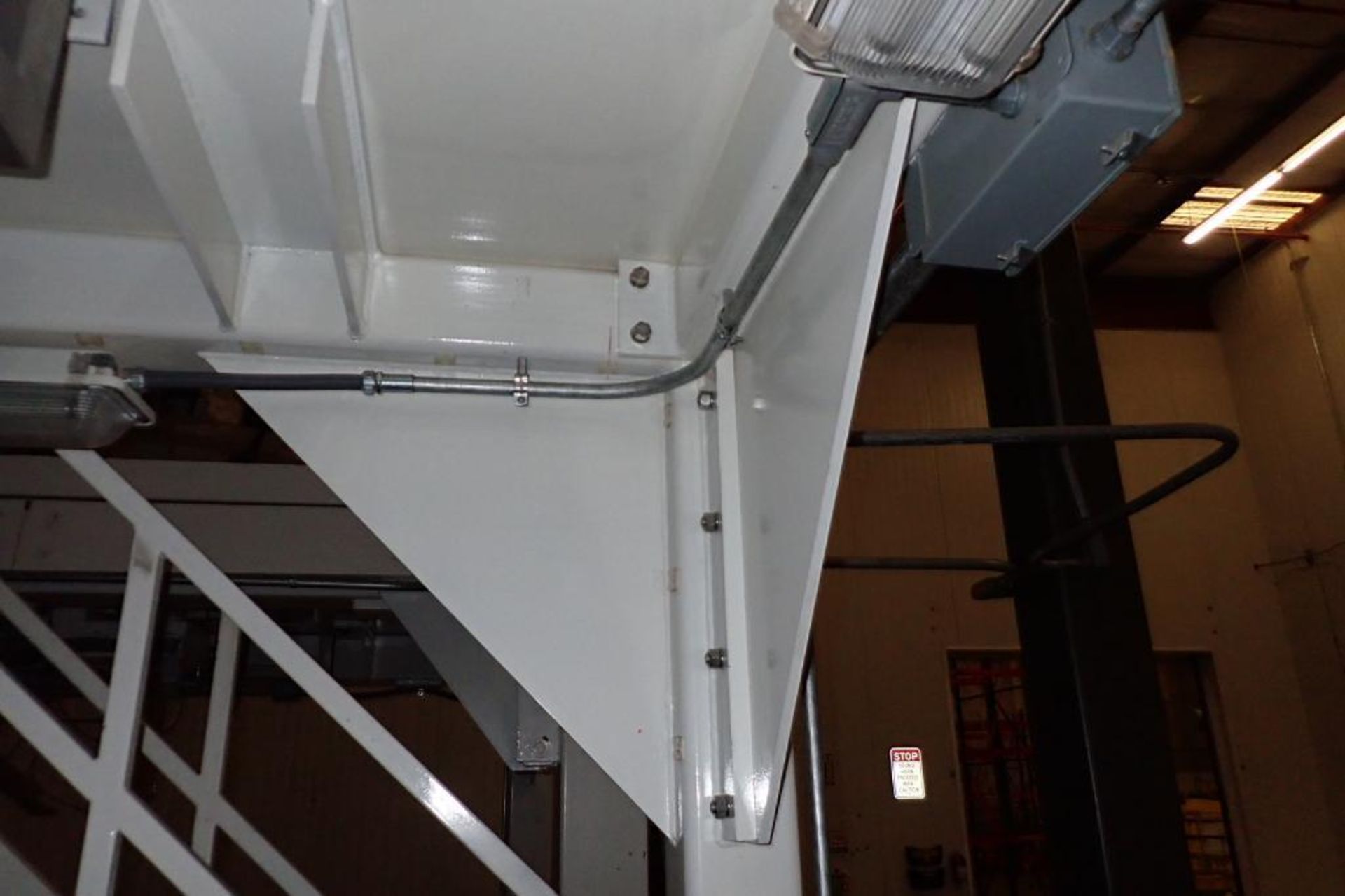 (1) mild steel mezzanine for 20 bucket scale, 126 in. long x 126 in. wide x 106 in. tall, bolt toget - Image 8 of 13