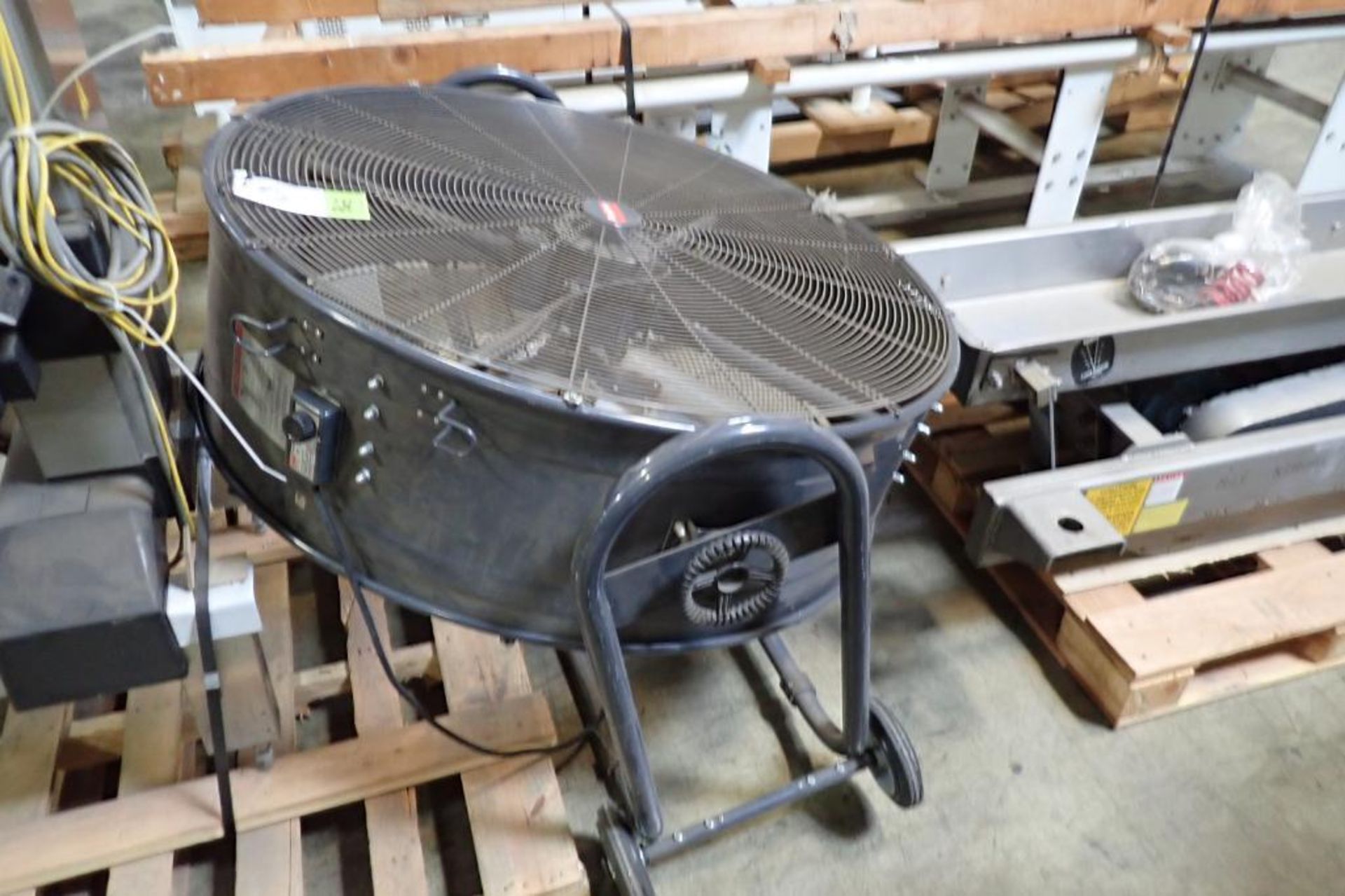 Dayton 36 in. floor fan, Model 1YNW6A, on wheels. **Rigging Fee: $10** - Image 6 of 7