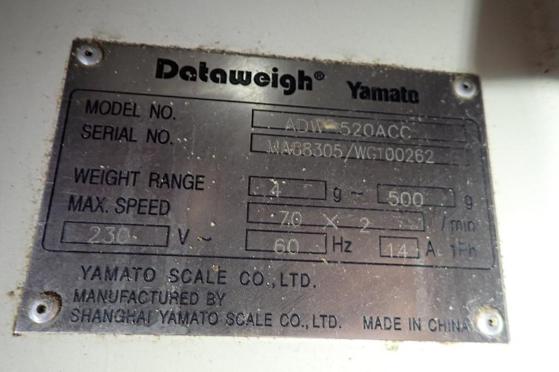 Yamato 20-head scale, Model ADW-520ACC, SN: MA88305/WG100262, 4 - 500 gram capacity, dual drop. **Ri - Image 8 of 10