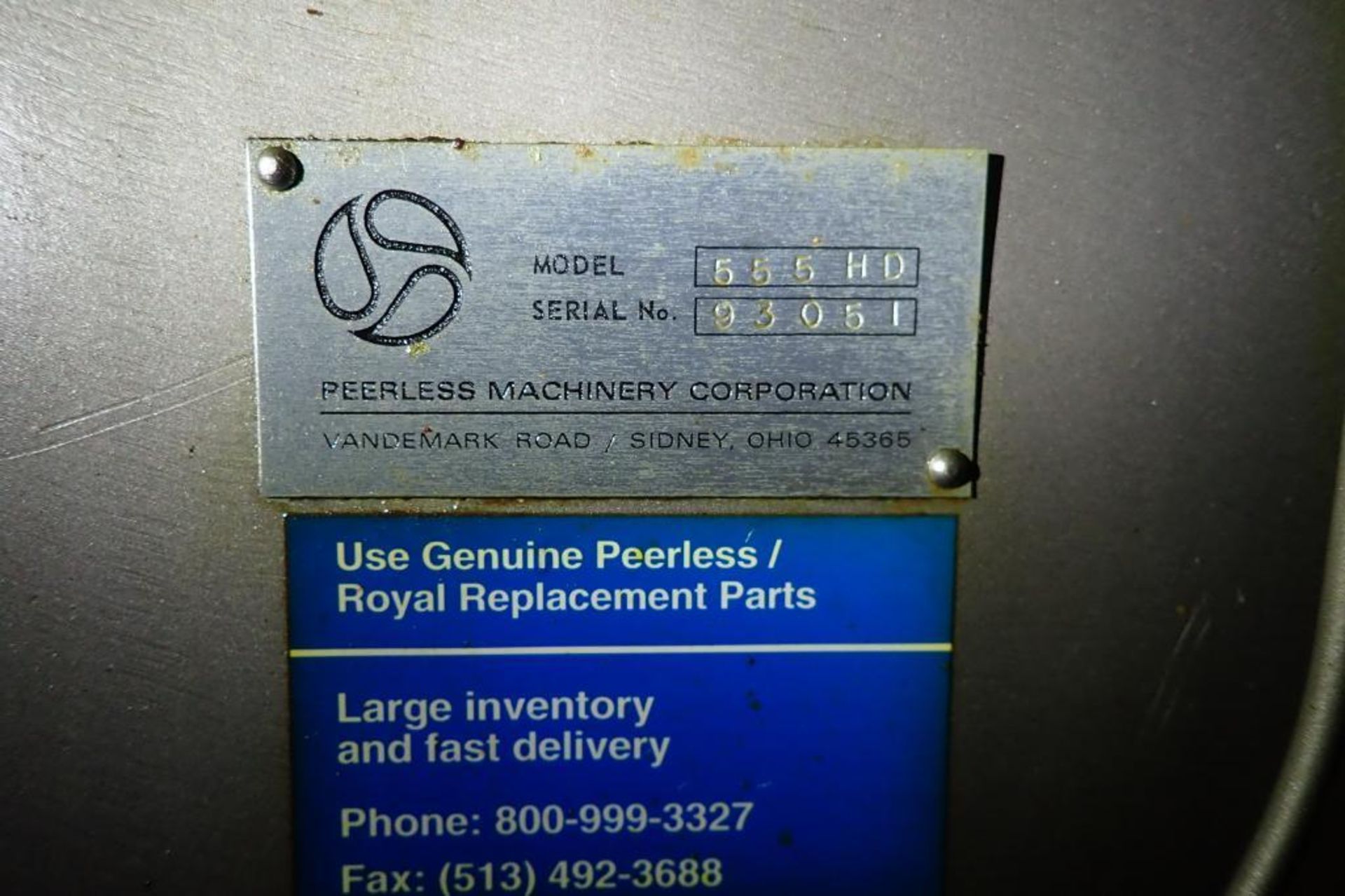 Peerless SS roller bar mixer, Model 555HD, SN 93051, 42 in. bowl, jacketed. **Rigging Fee: $1500** - Image 15 of 18