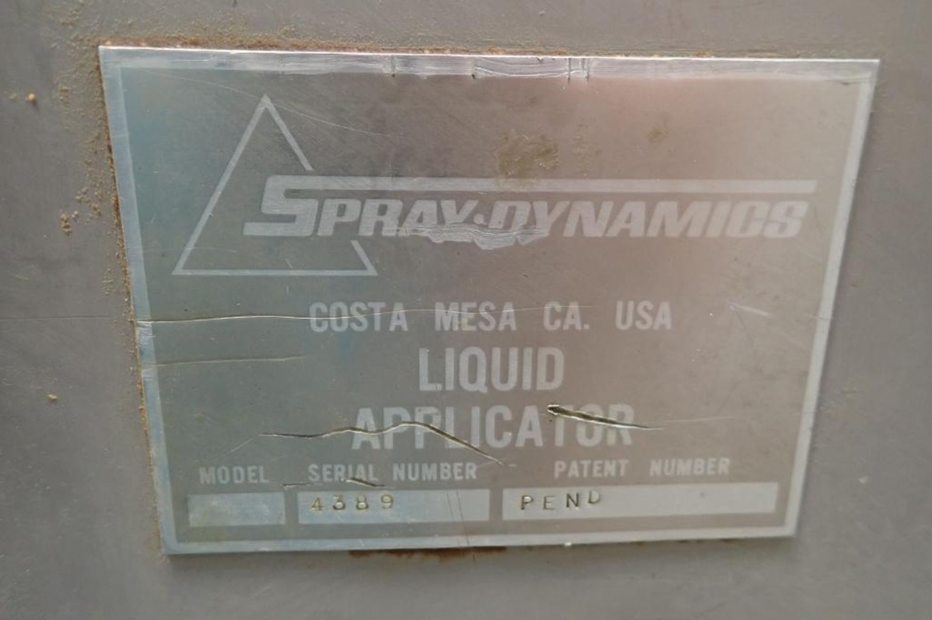 Spray Dynamics SS coating drum, 72 in. long x 32 in. dia, with liquid spray applicator and dry appli - Image 9 of 15
