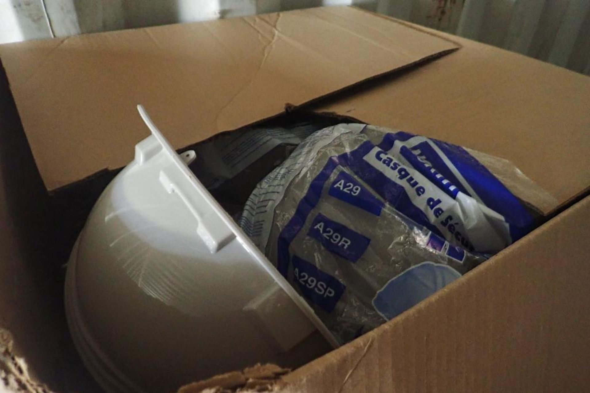 (4) boxes of new ConAgra Foods hard hats. **Rigging Fee: $50** - Image 3 of 6