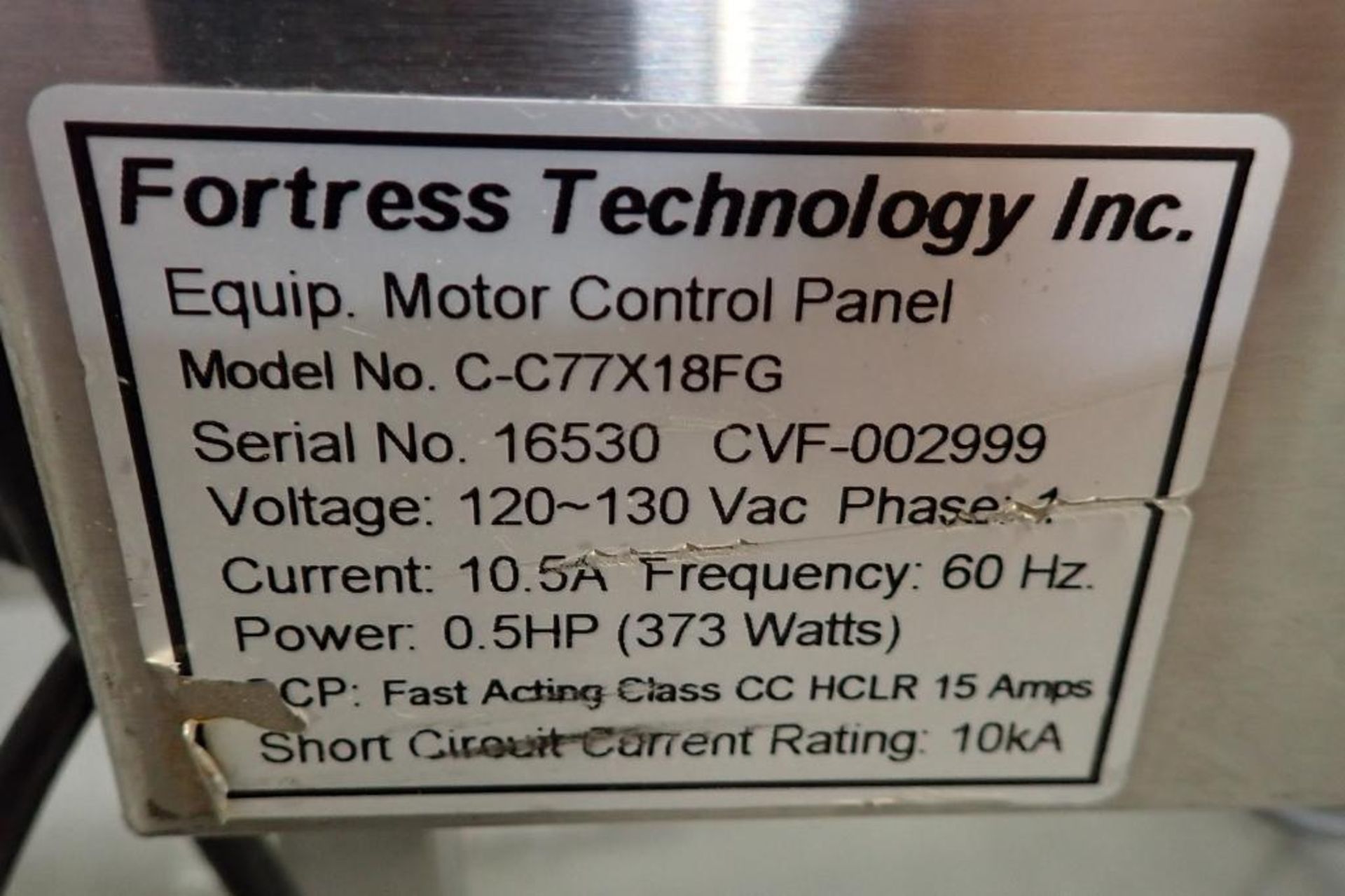 Fortress Phantom metal detector, SN N16530, 20 in. wide x 4 in. tall aperture, with belt conveyor 78 - Image 12 of 12