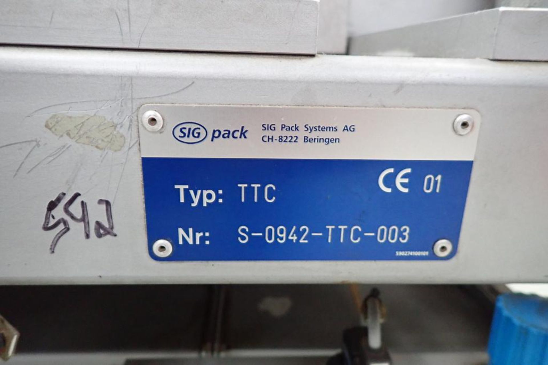 SIG carton sealer, Model TTC, SN: S-0942-TTC-003, with Nordson gluer. **Rigging Fee: $750** - Image 14 of 14