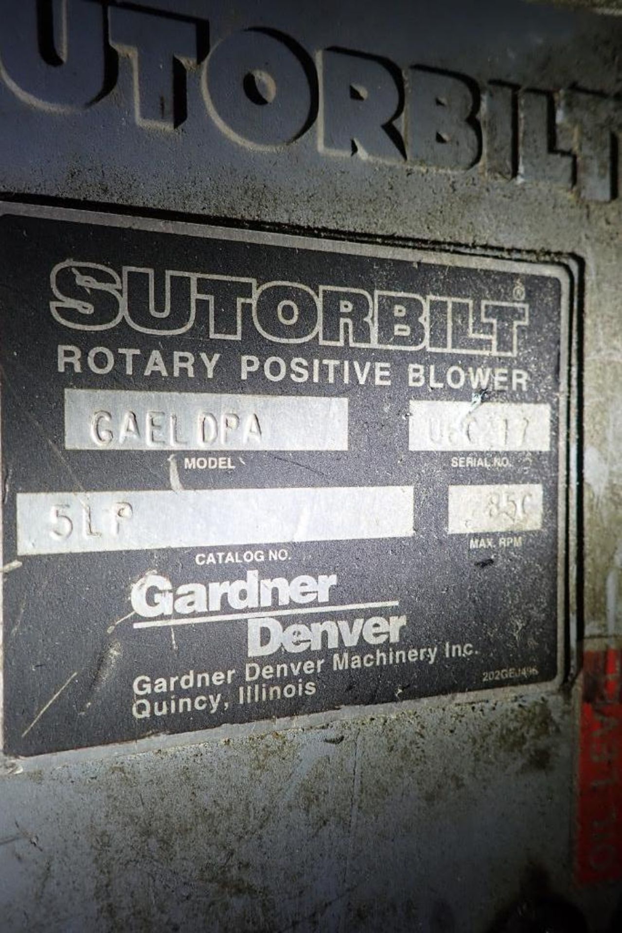 Schick 10 hp blower package, Sutorbilt Model: GAELDPA, rotary positive blower. **Rigging Fee: $300** - Image 3 of 7