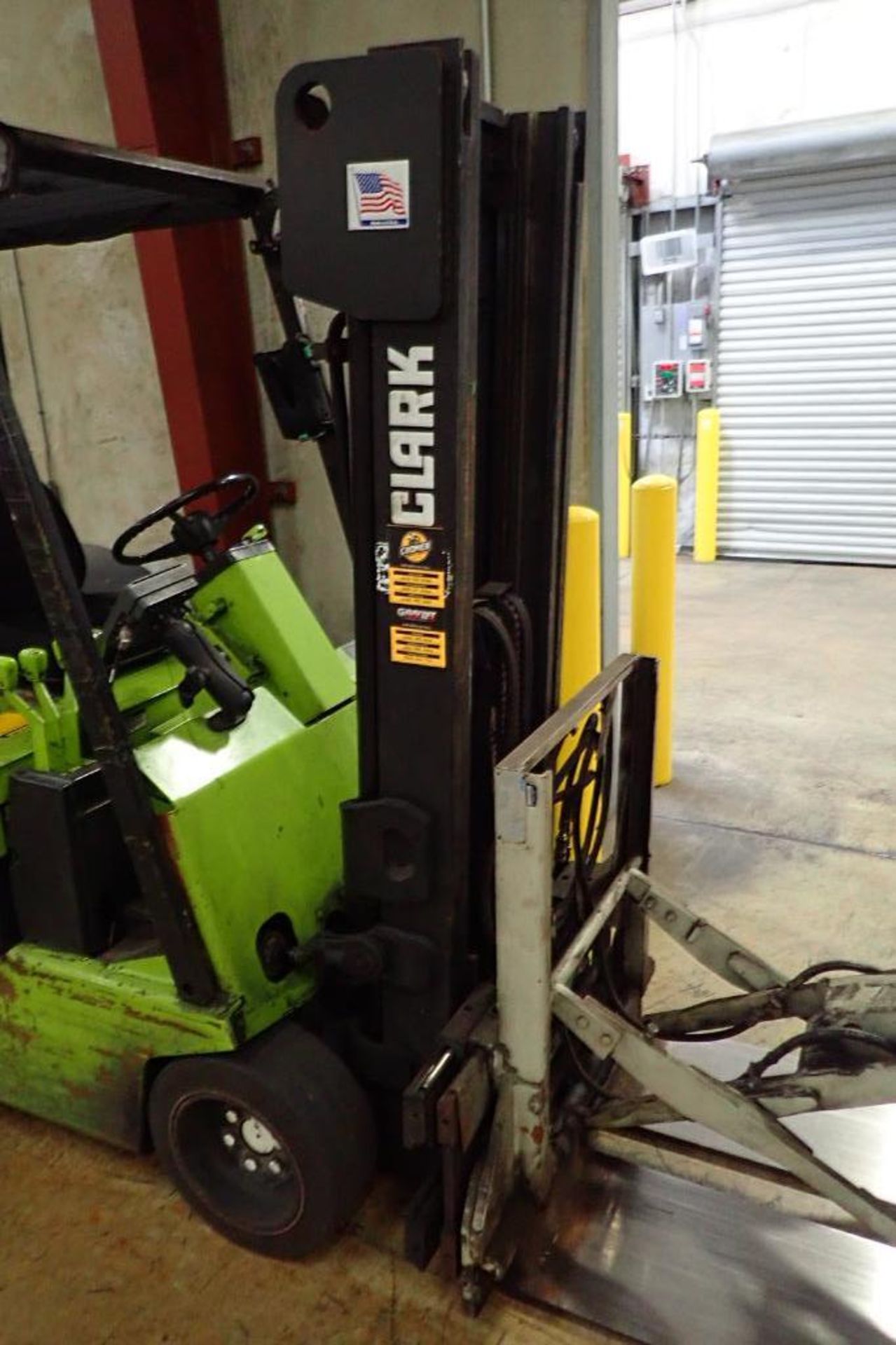 Clarke 36 volt electric lift truck, Model TM15, SN TM247-0846-8865FB, 2,625 lb., 128 in. Brudi slip - Image 3 of 11