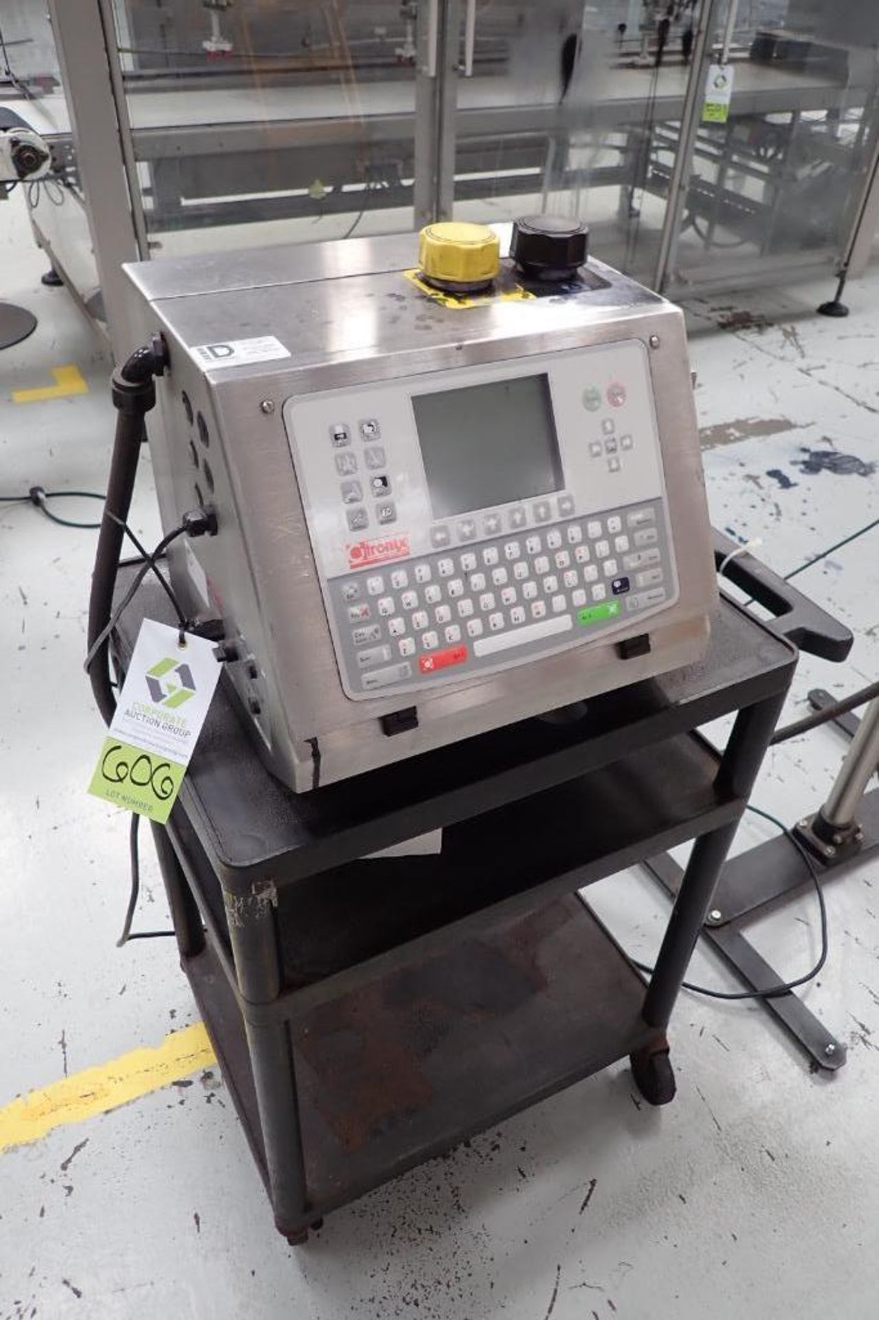 Citronix Ink jet coder, Model CI700, SN: 0412066J, on cart, with head. **Rigging Fee: $75**