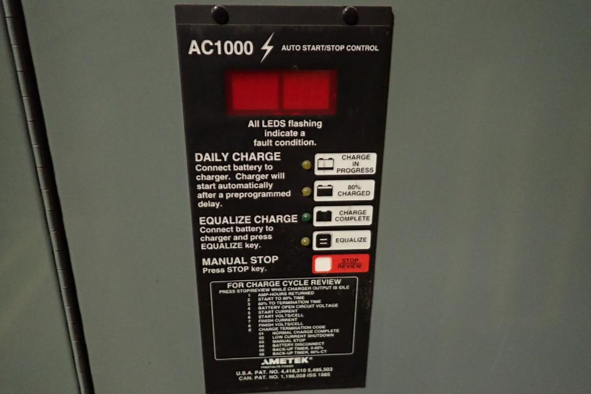 Accu-Charger 36 volt battery charger 596-4, Model 1050C3-18, SN 107CS50596, 18 cells, 208/240/480V, - Image 2 of 4