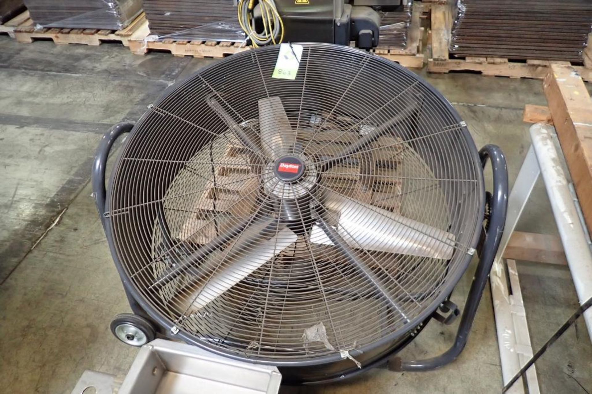 Dayton 36 in. floor fan, Model 1YNW6A, on wheels. **Rigging Fee: $10** - Image 5 of 7