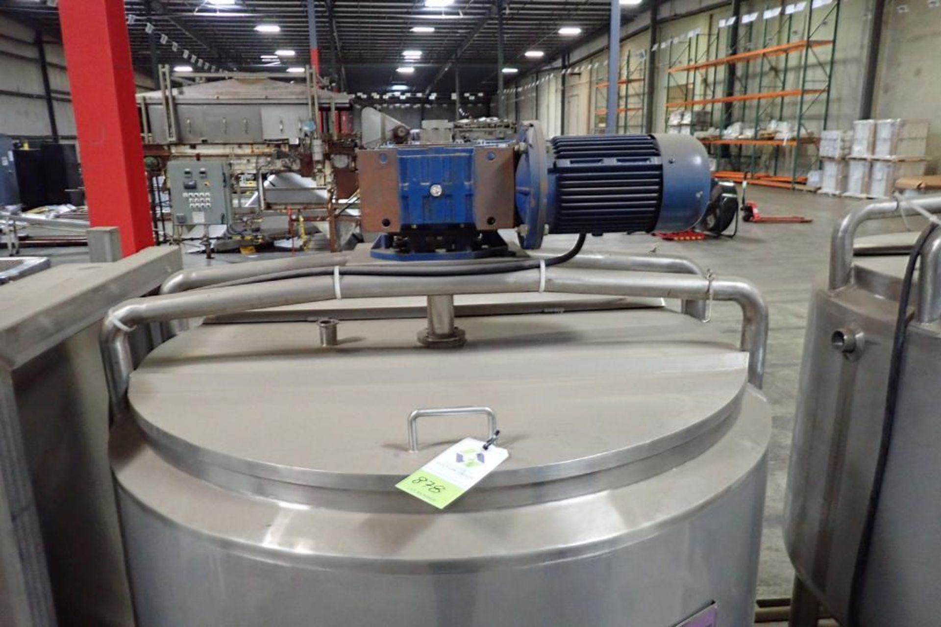 Unused stainless steel skid mounted: (1) jacketed 800 liter emulsifier with top agitation, (1) 800 l - Image 17 of 27