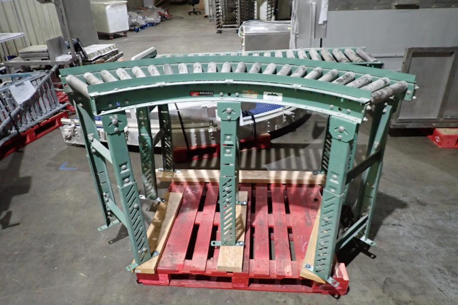 Roach mild steel gravity roller conveyor. (Located in Lodi, CA)