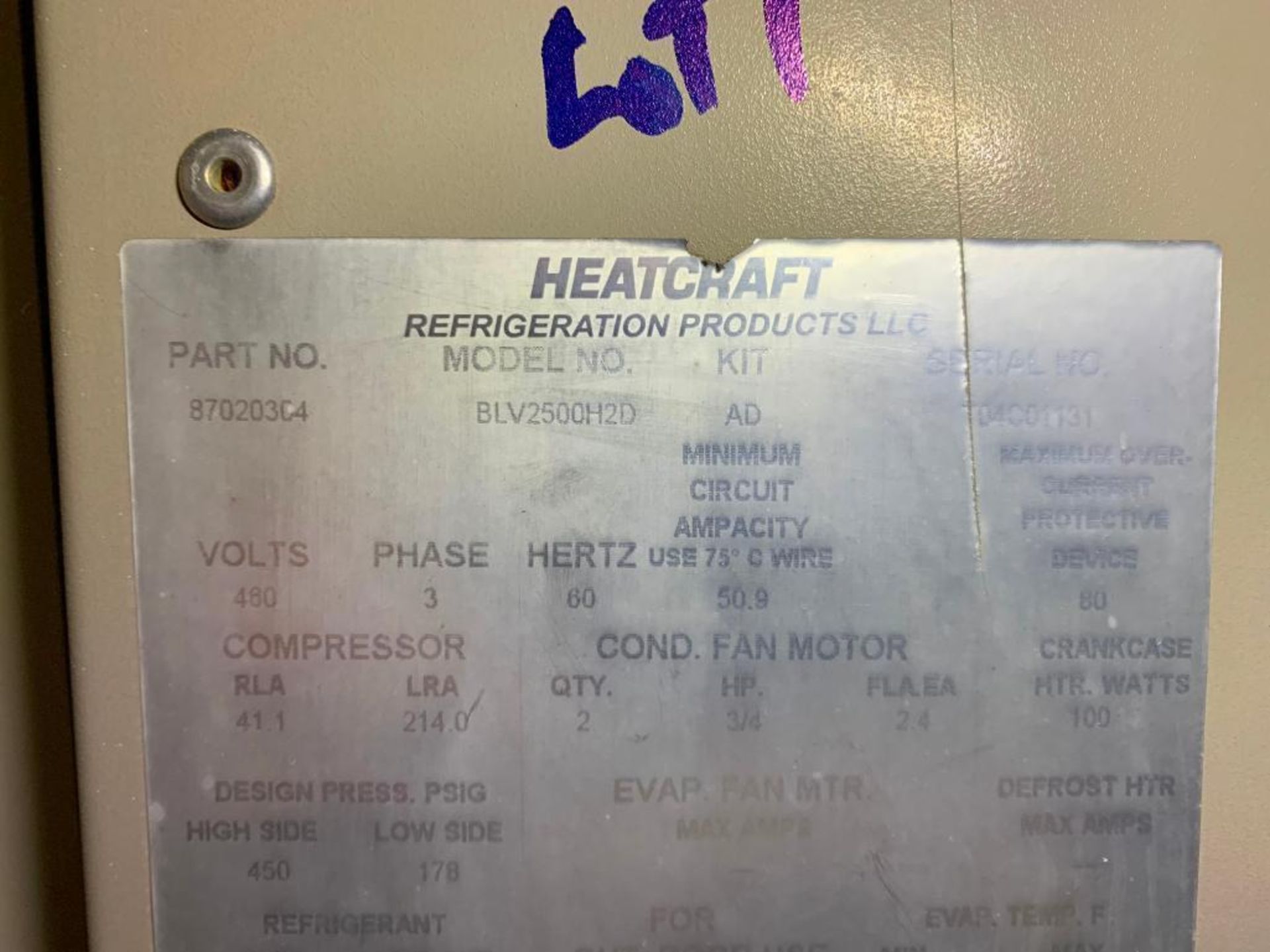 Bohn Heatcraft freon compressor w/ 2-fan condenser. (Located in Stockton, CA) - Image 19 of 34