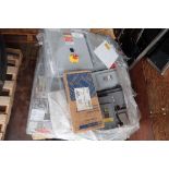 Lot of assorted electric parts, HD switches, control panels. (Located in Kenosha, WI)