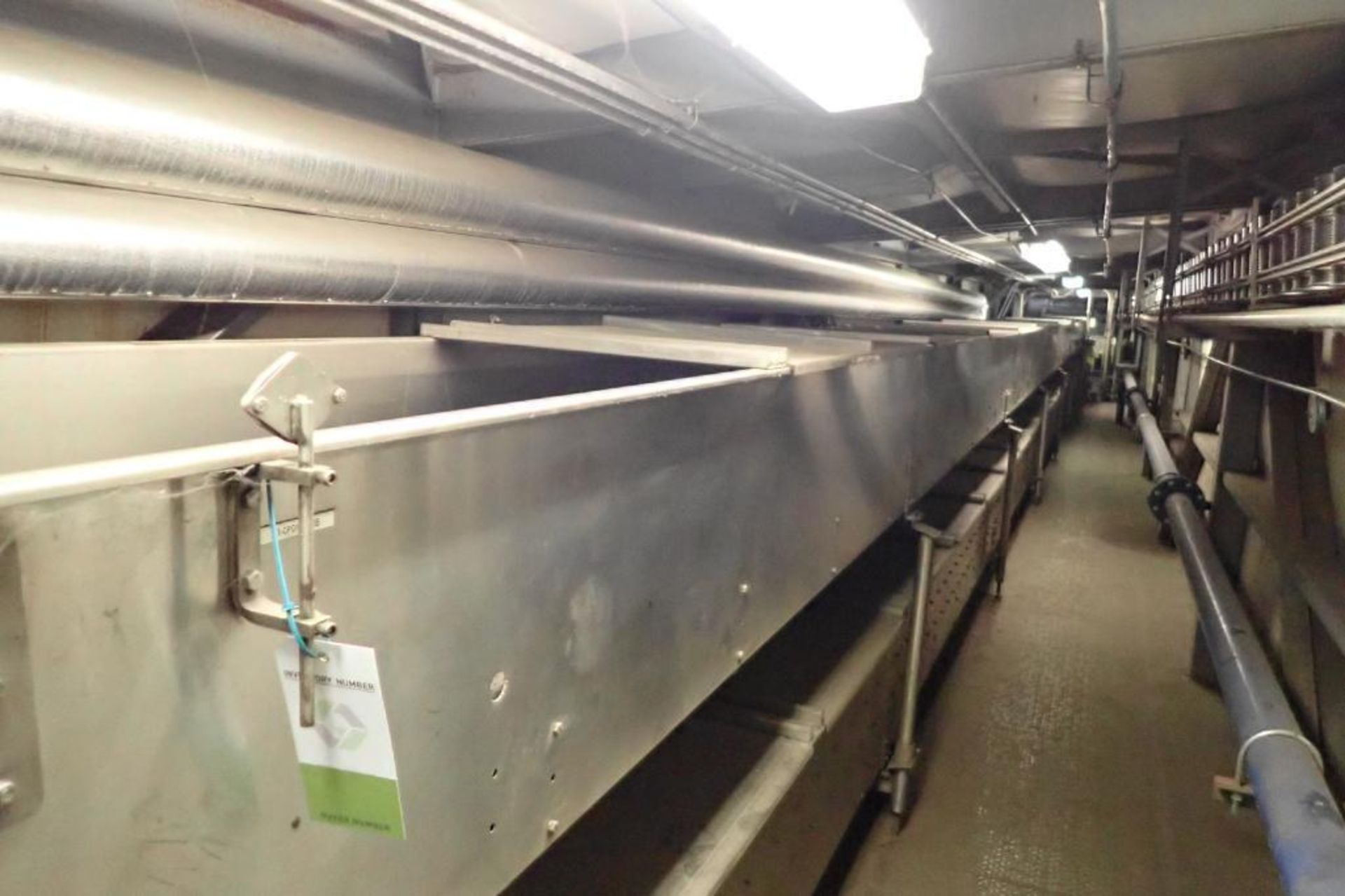 SS plastic interlock belt conveyor - (Located in Newport, TN)