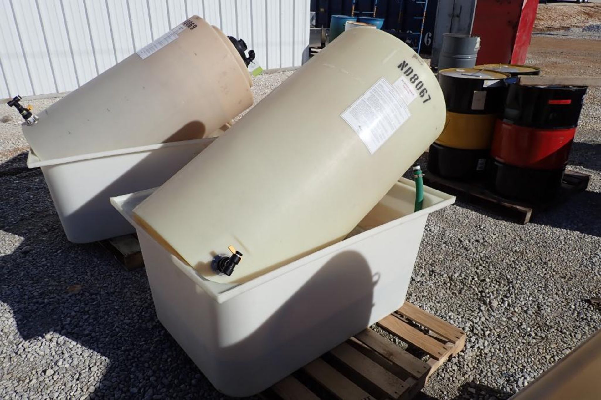 (3) Poly chemical 150 Gal. storage tanks - (Located in Fayetteville, AR) - Image 4 of 8