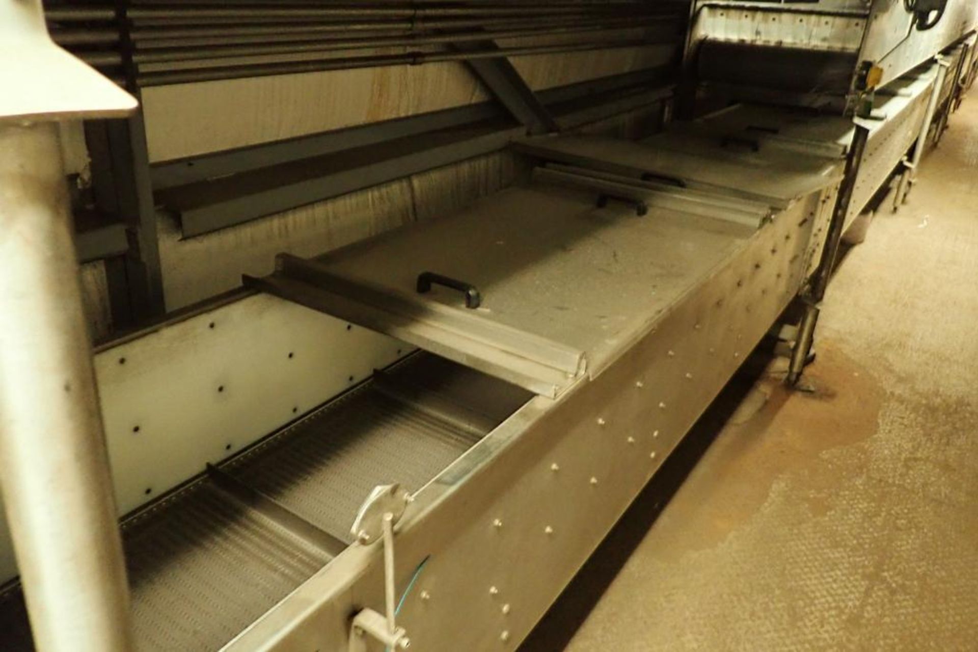 SS plastic interlock cleated belt conveyor - (Located in Newport, TN) - Image 2 of 10