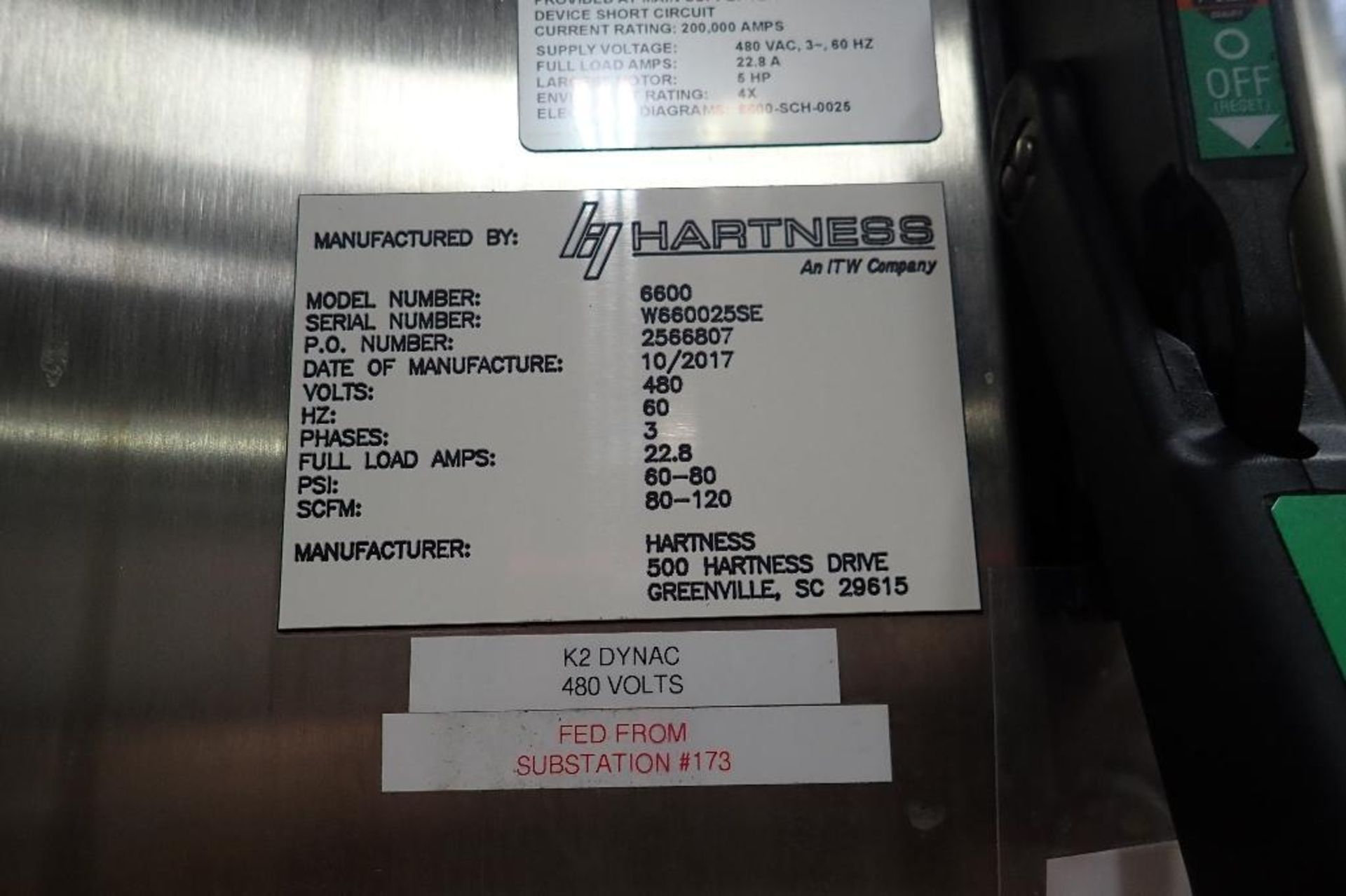Hartness SS DYNAC accumulator - (Located in Newport, TN) - Image 5 of 7