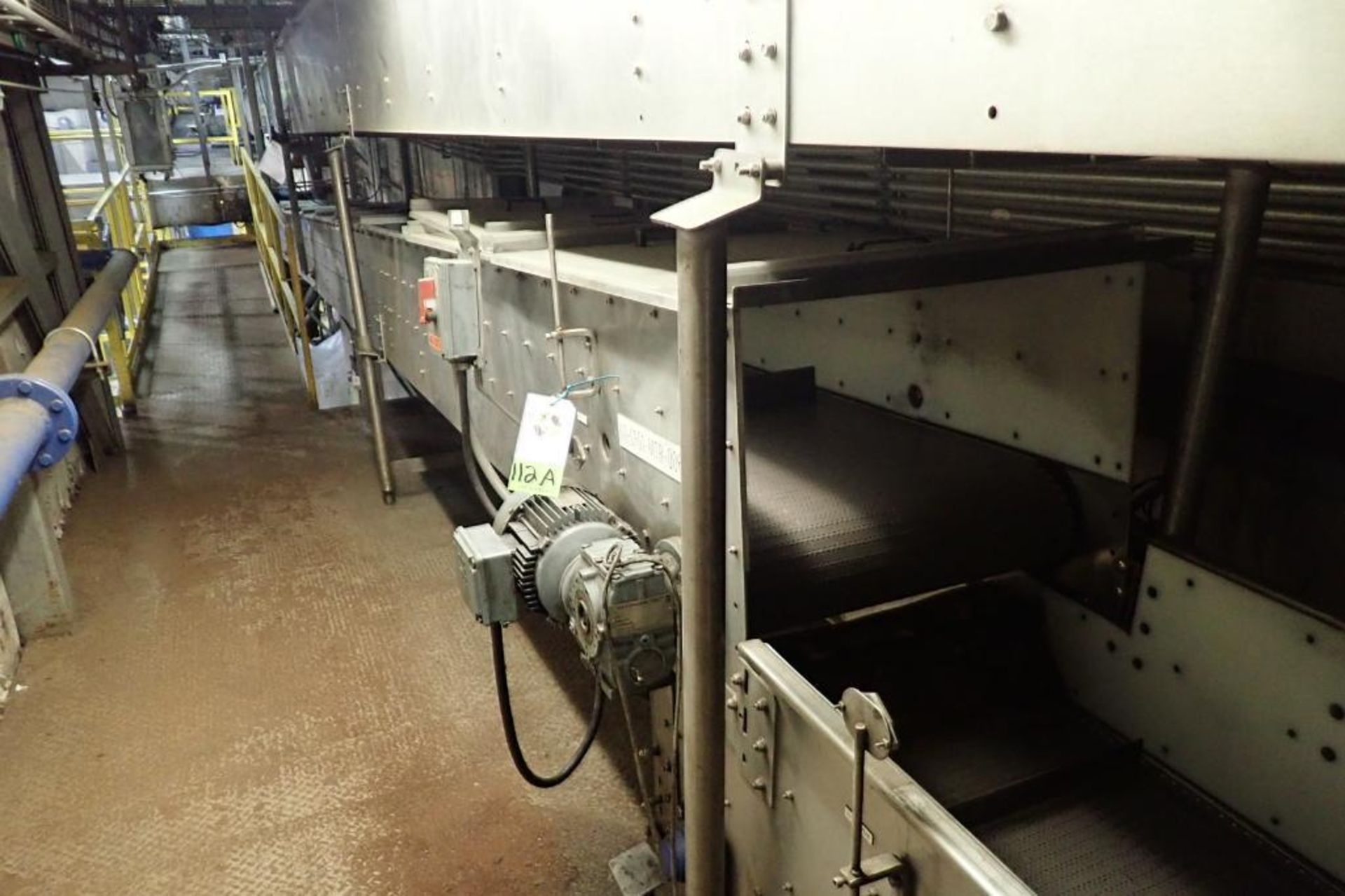 SS plastic interlock cleated belt conveyor - (Located in Newport, TN)