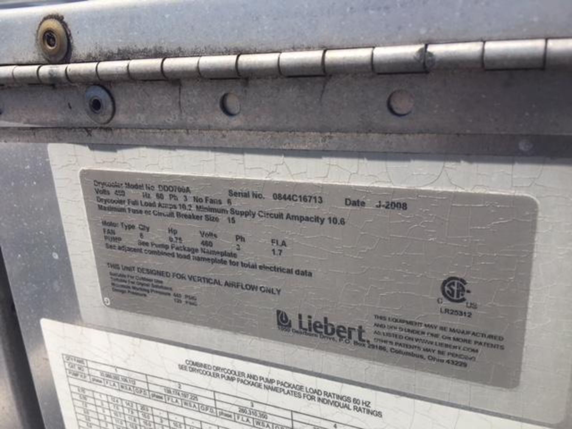 (2) 2008 Liebert 6-fan roof top dry condensers - (Located in Naperville, IL) - Image 4 of 9