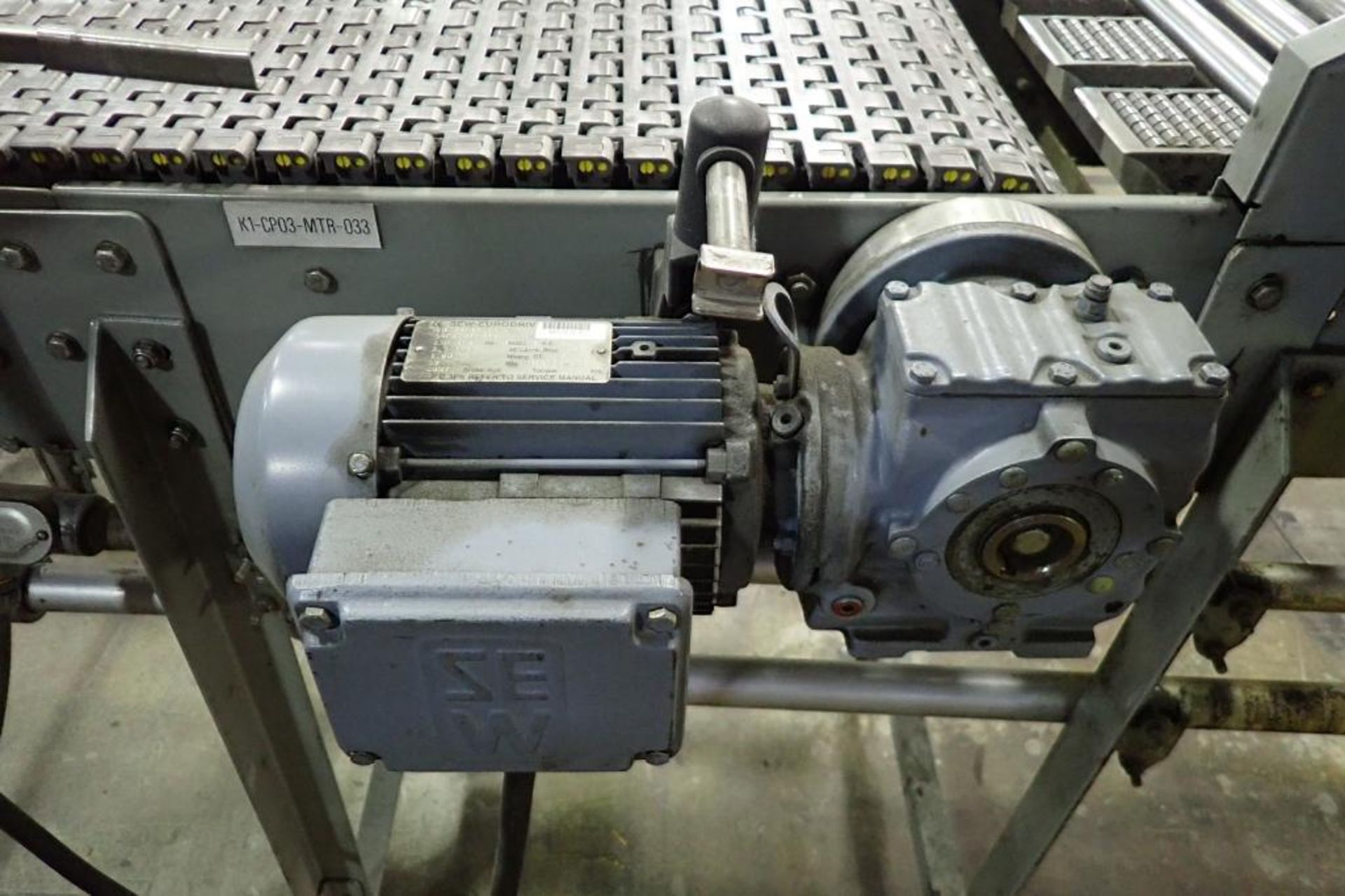 Mild steel U-shape plastic interlock belt conveyor - (Located in Newport, TN) - Image 6 of 7