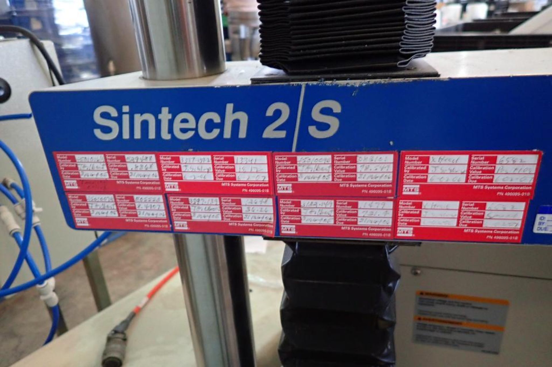 MTS Sintech 2S tensile strength tester, s/n 1-S/1091/012, Encoder resolution .00250mm, 120V, 1 phase - Image 11 of 12