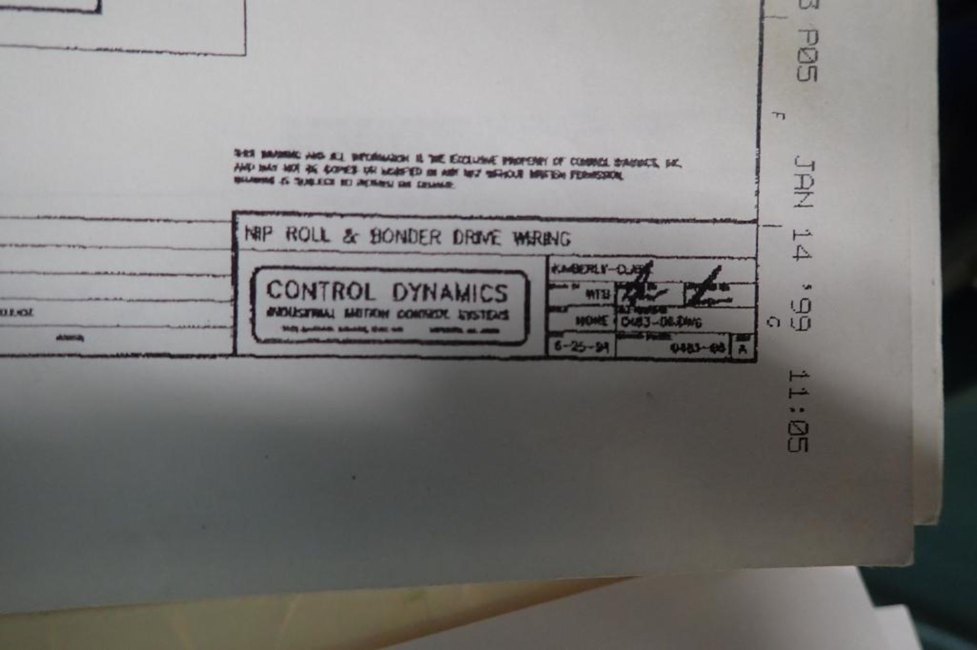 Control Dynamics nip roll and bond drive, bonding/coating machine, 14 in. wide rolls, not - Image 34 of 37